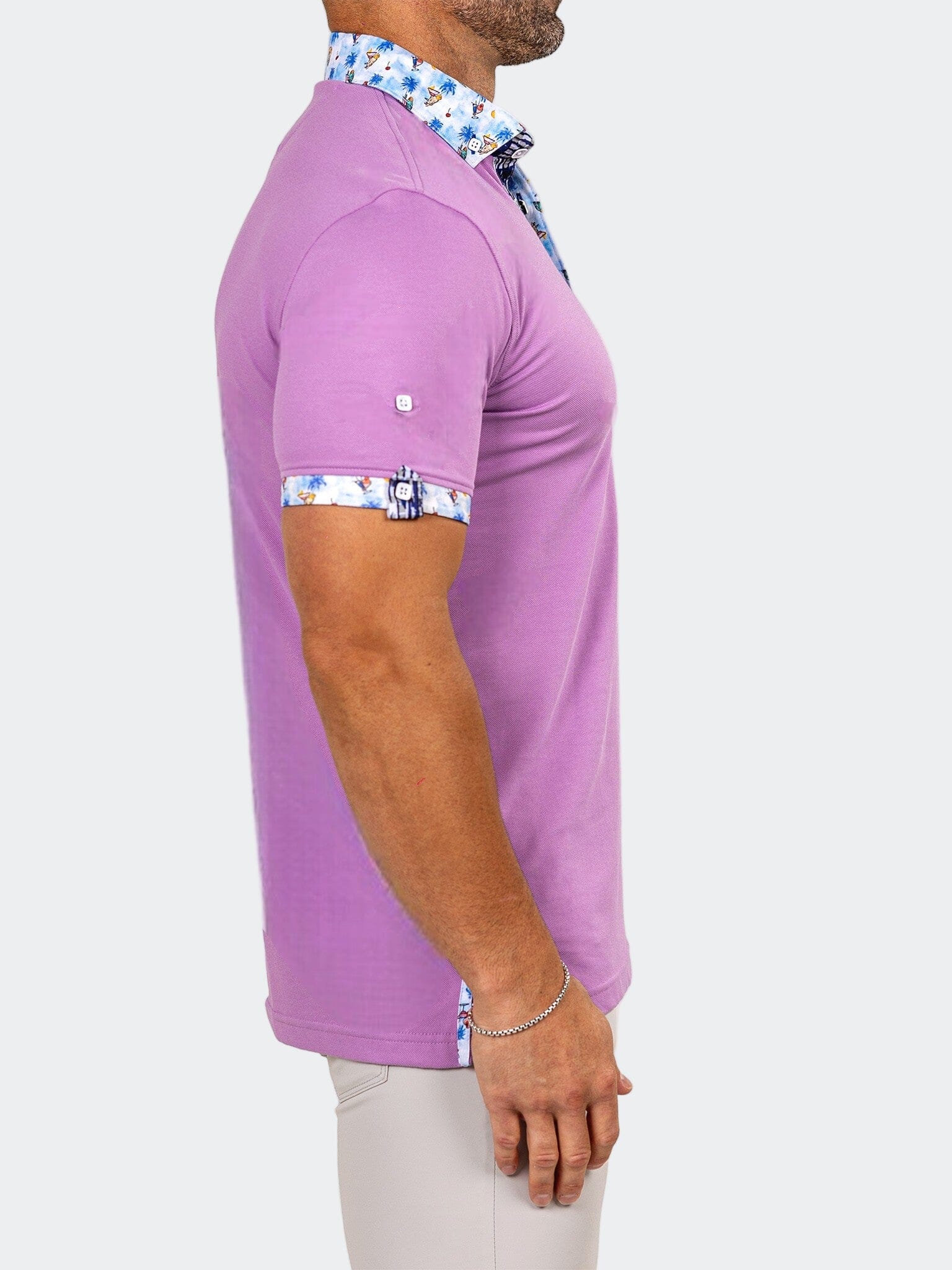 Lilac Newton Floral Polo