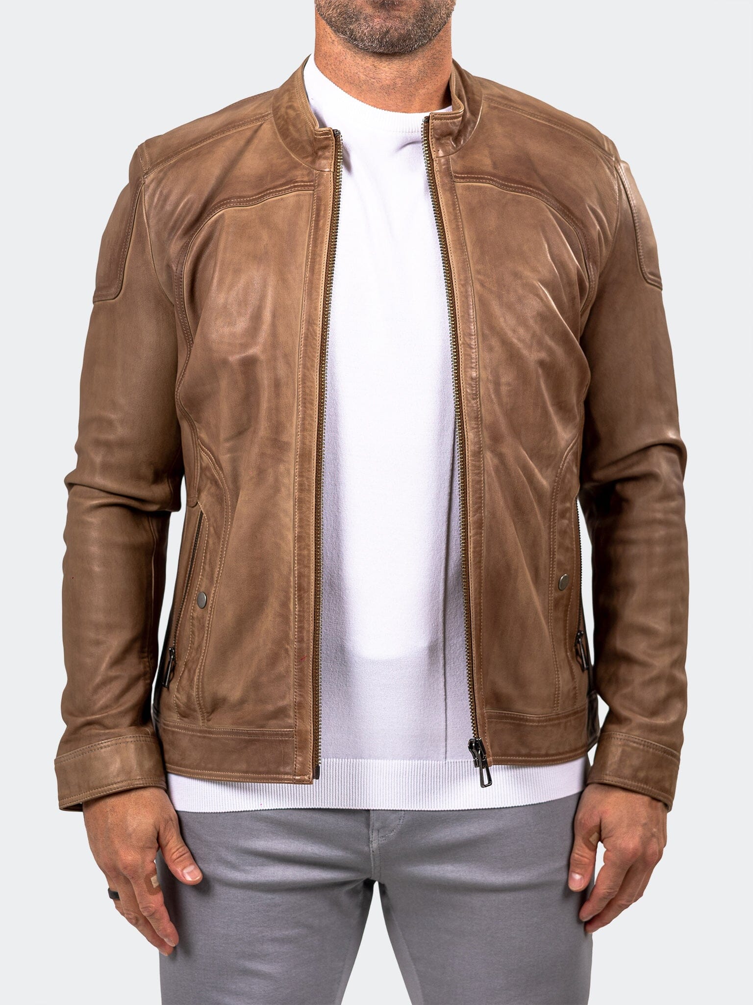 Marthyr Brown Leather Jacket