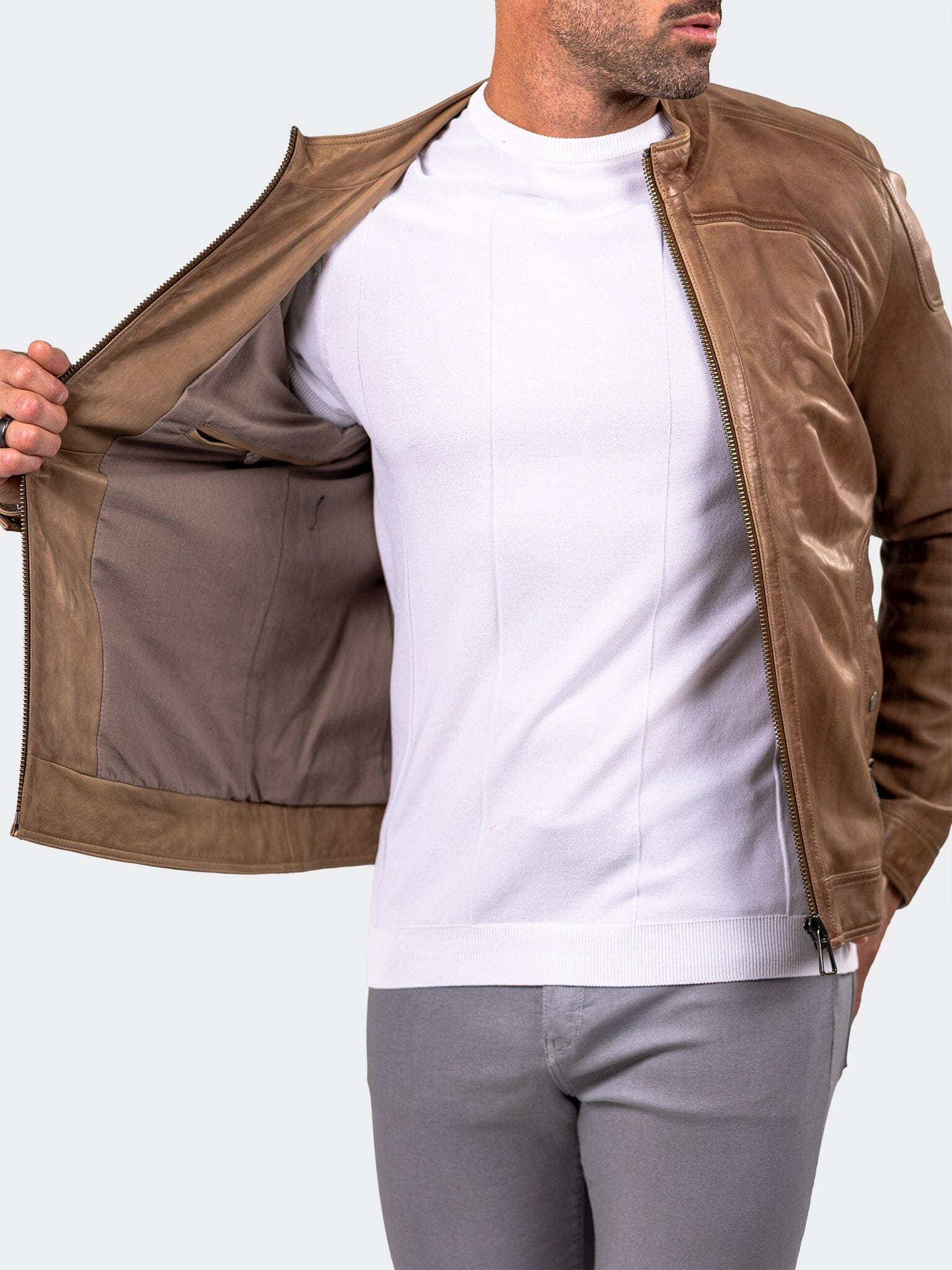 Marthyr Brown Leather Jacket