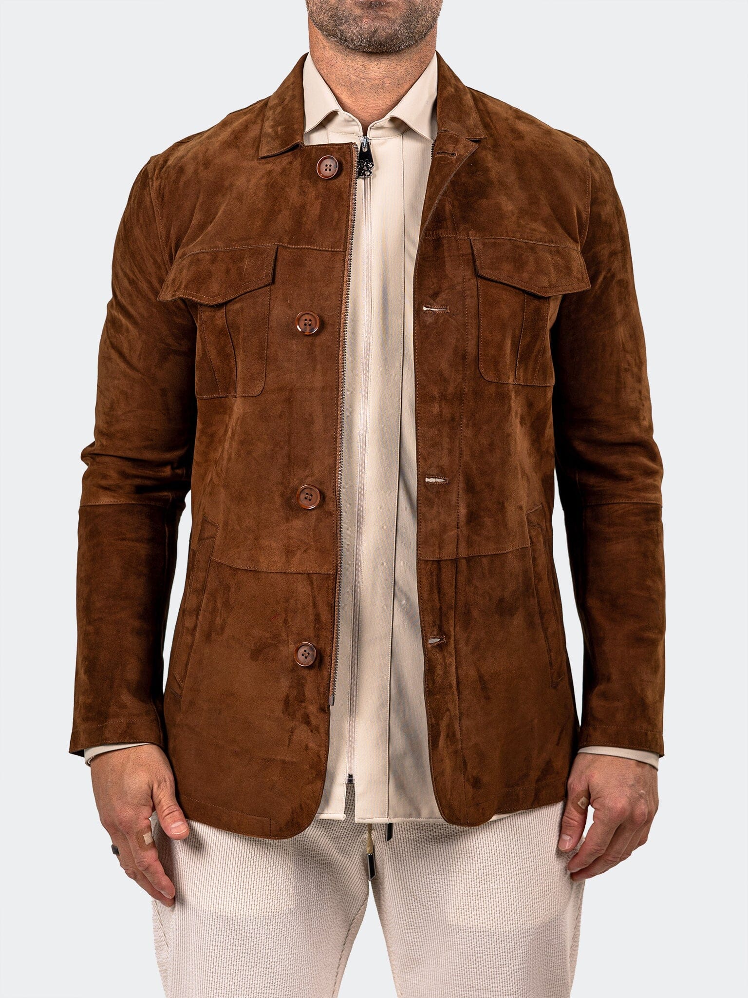 Marthyr Brown Suede Jacket