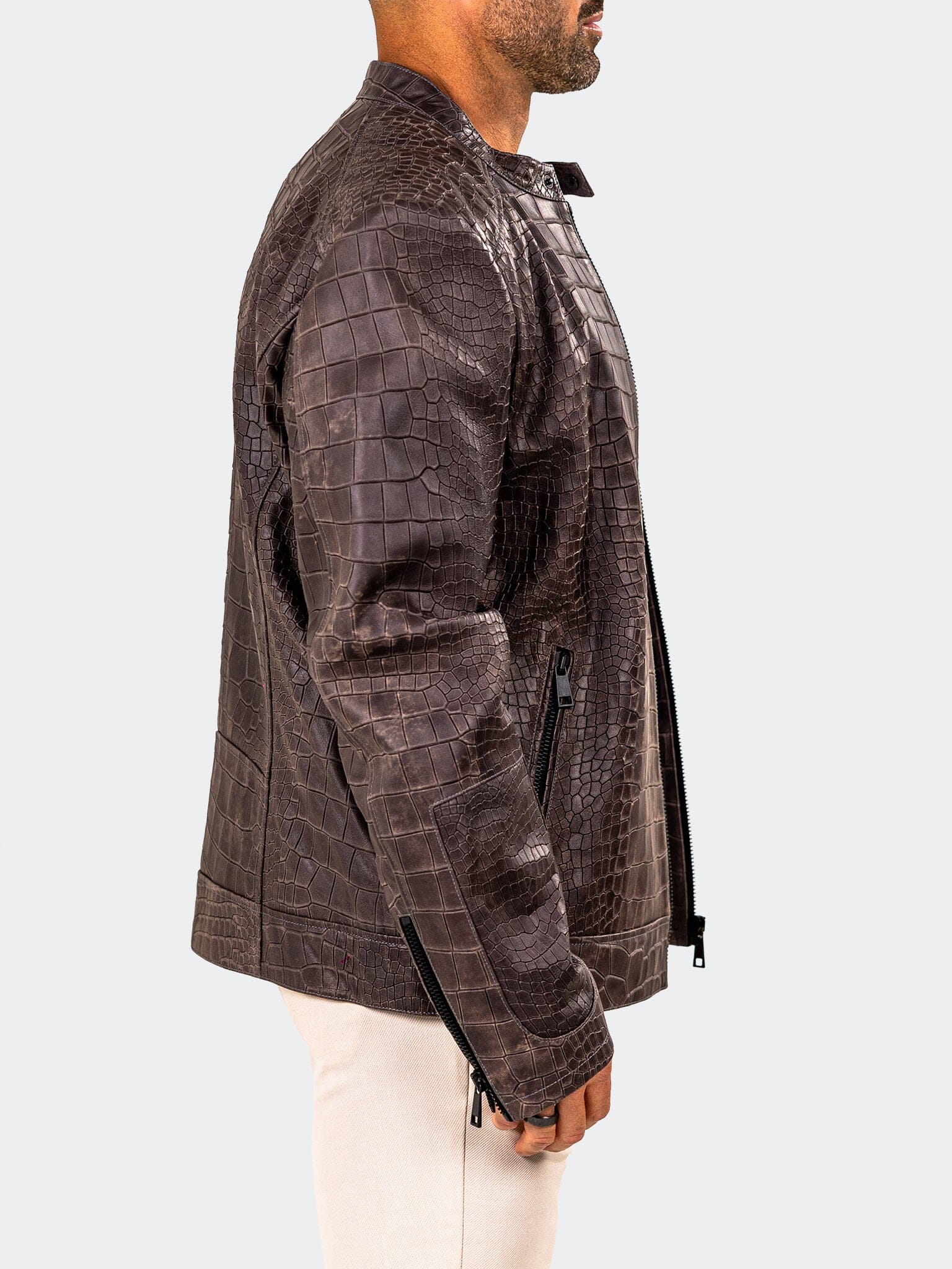 Leather Marthyr027 Grey