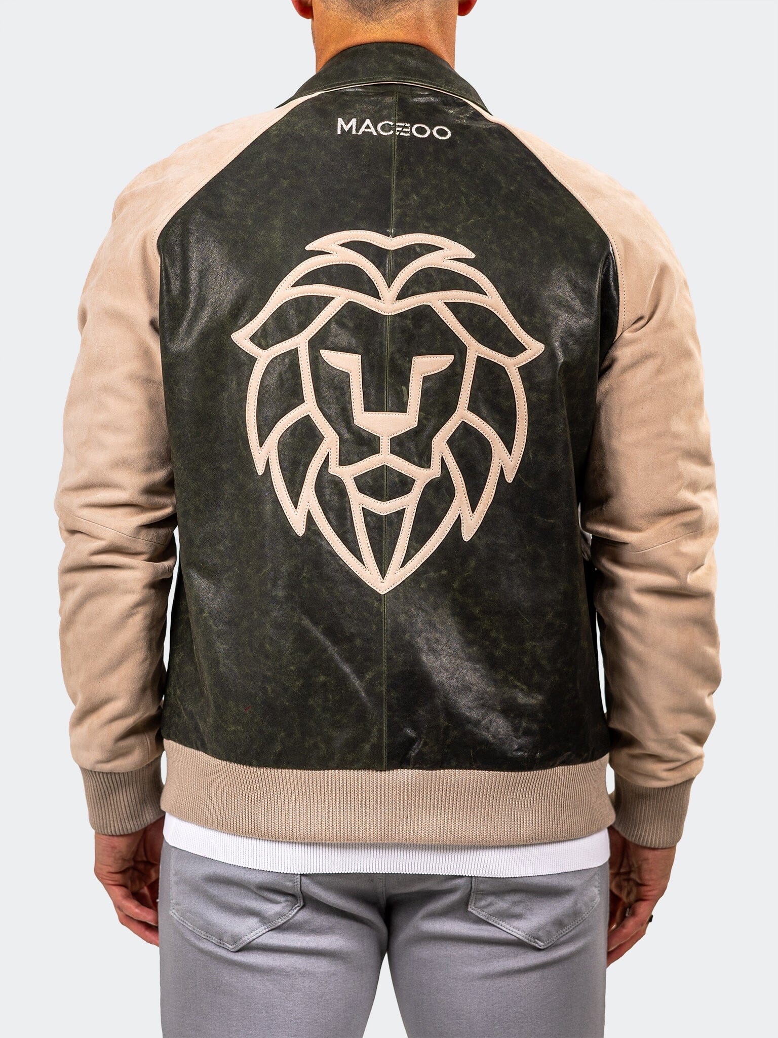 Marthyr Green Leather Jacket