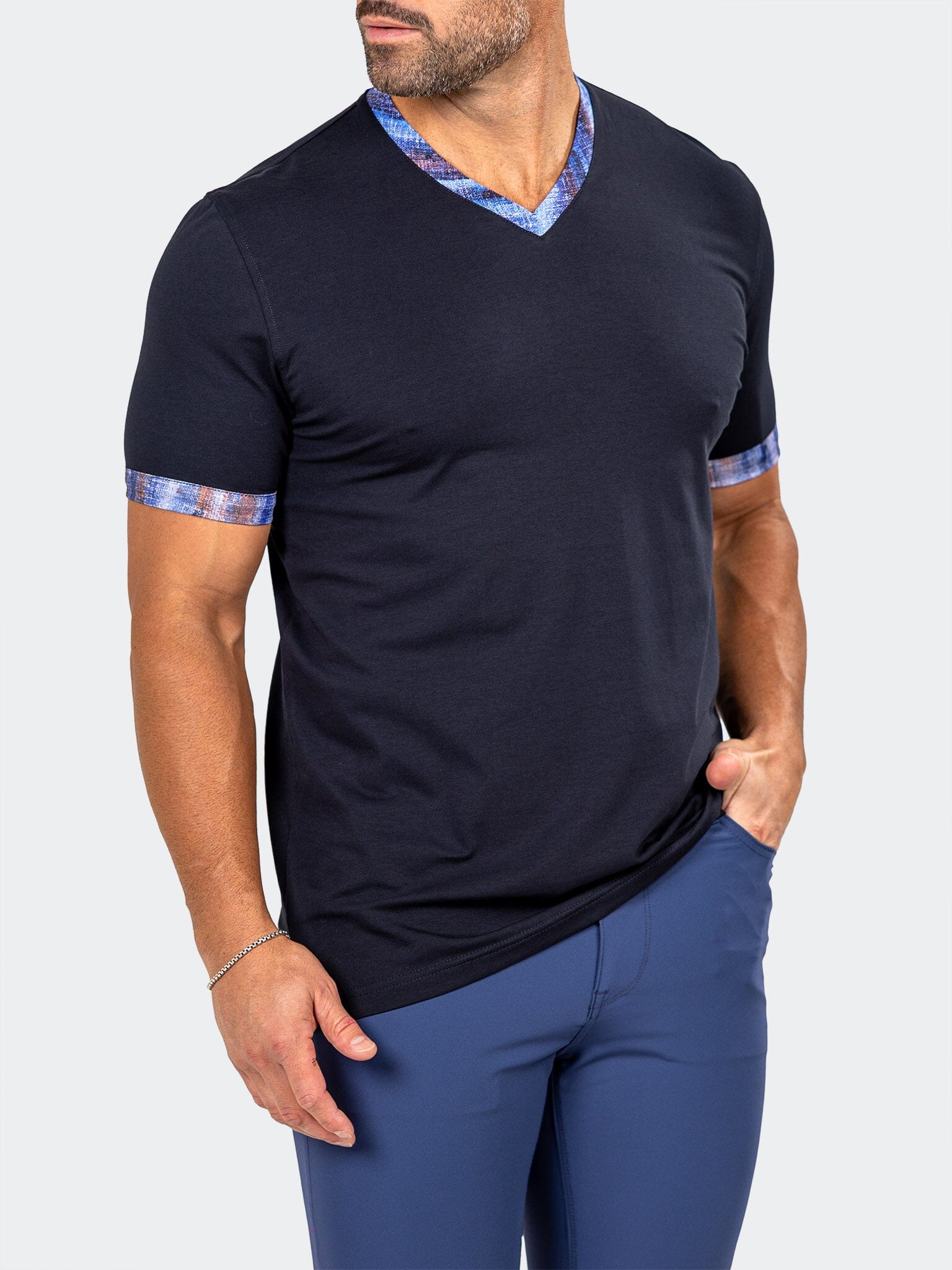 V-neck Edison Marthyr0003 Blue