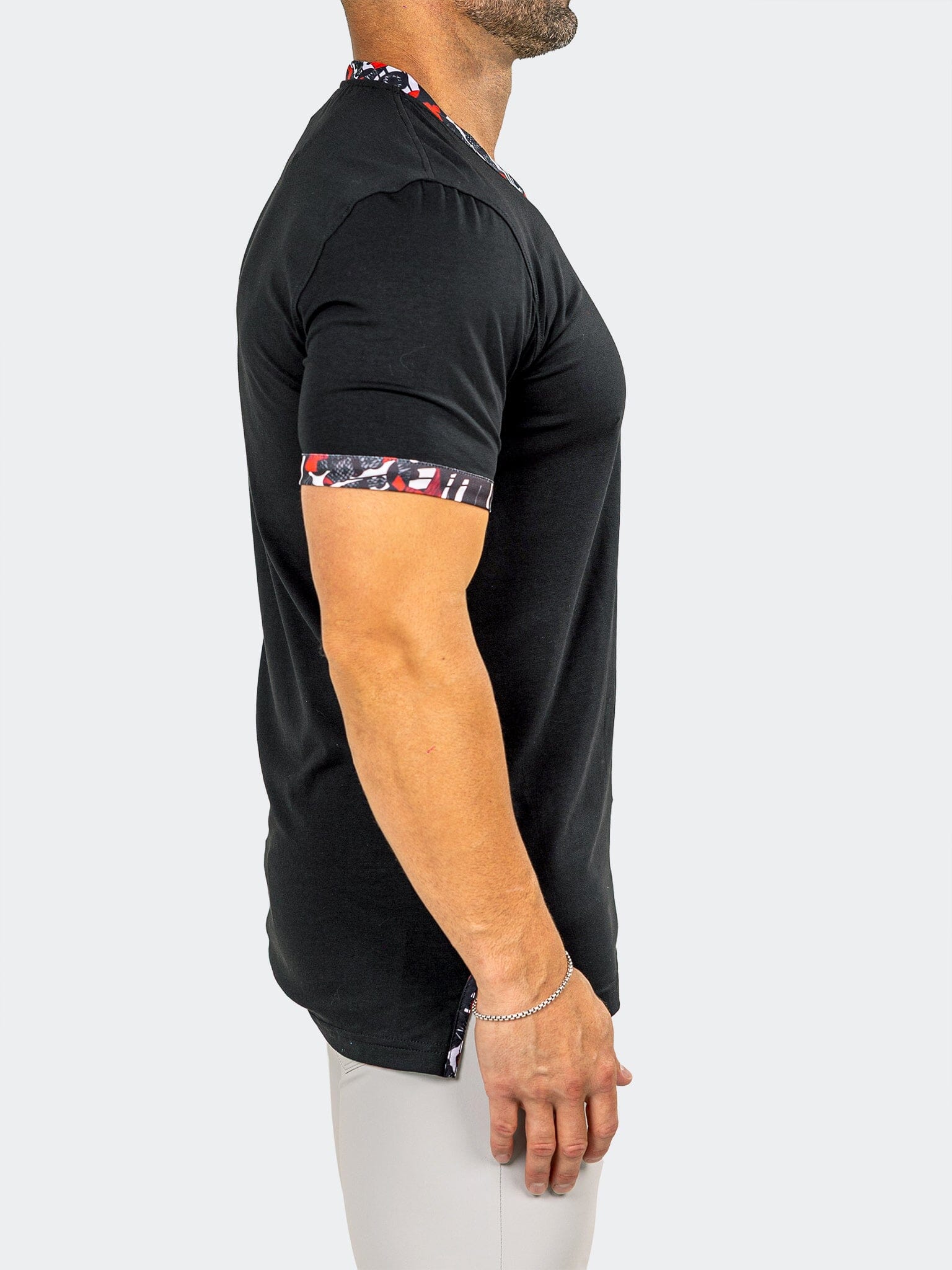 Edison Marthyr Black V-Neck Tee