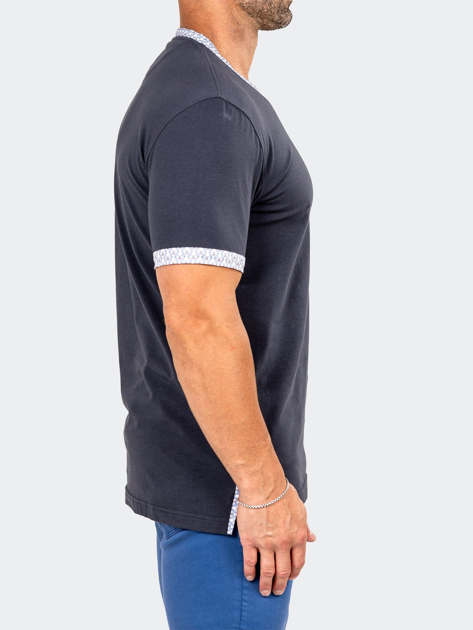 Edison Marthyr Grey V-Neck Tee