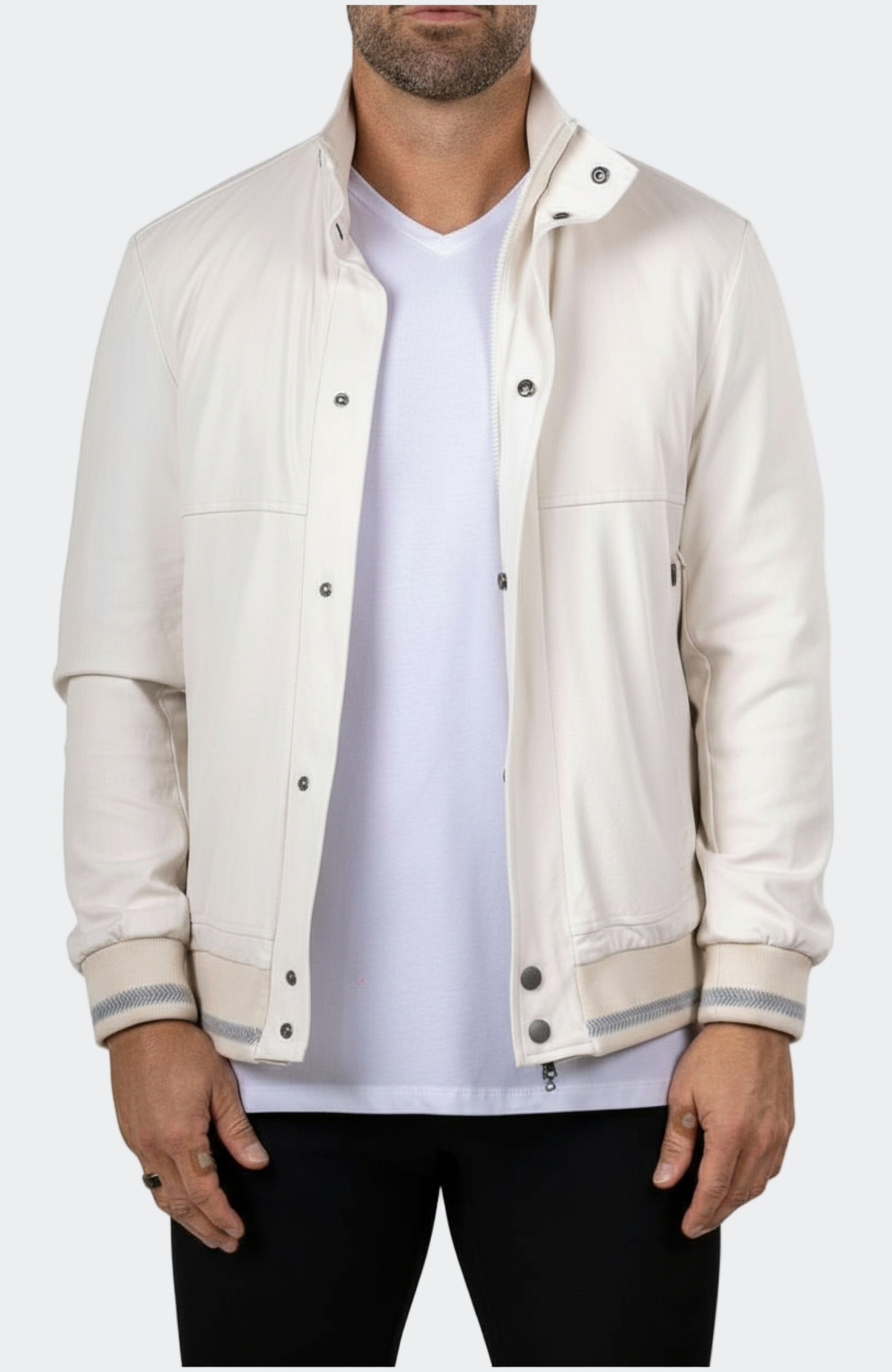 Marthyr White Bomber Jacket