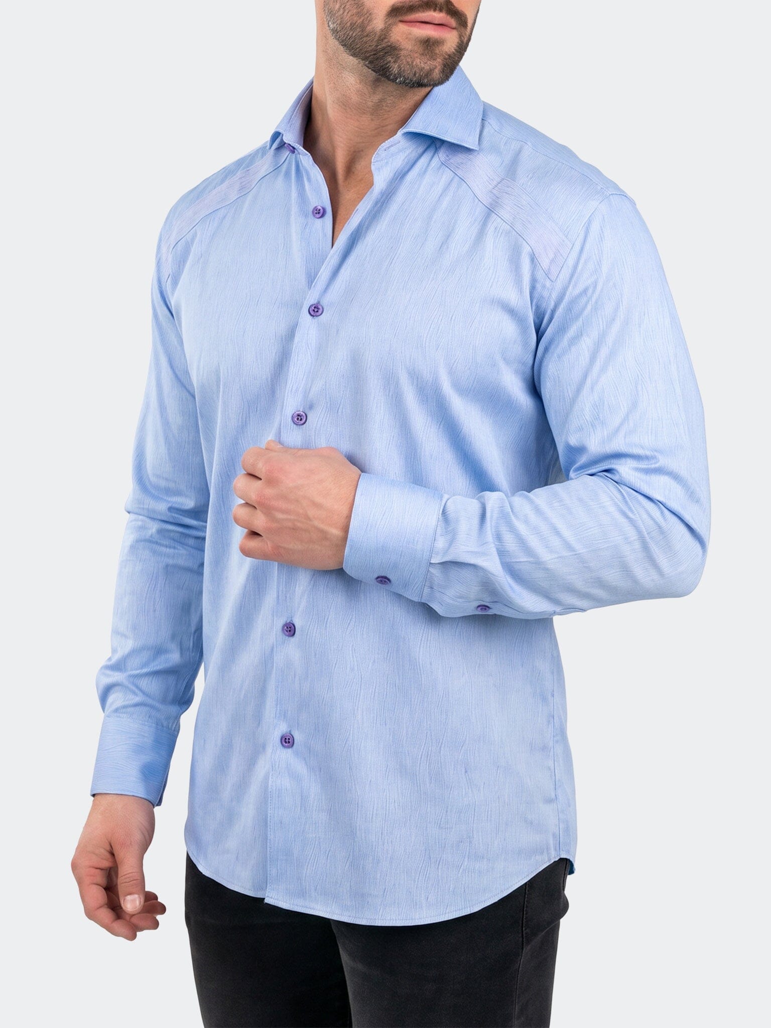 General Dress Shirt LS Woven Unknown0011 Blue