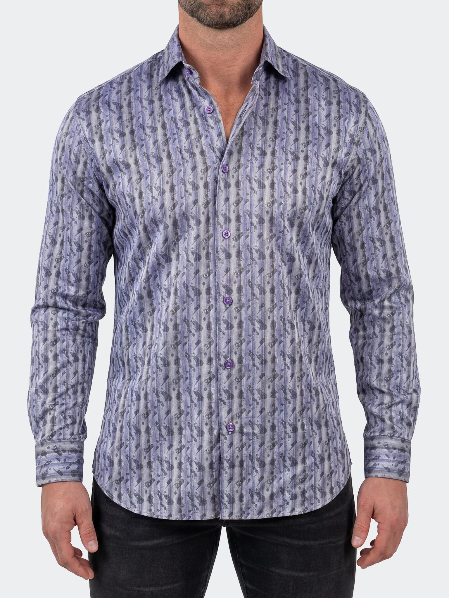 Fibonacci Dress Shirt LS Woven Unknown0014 Grey