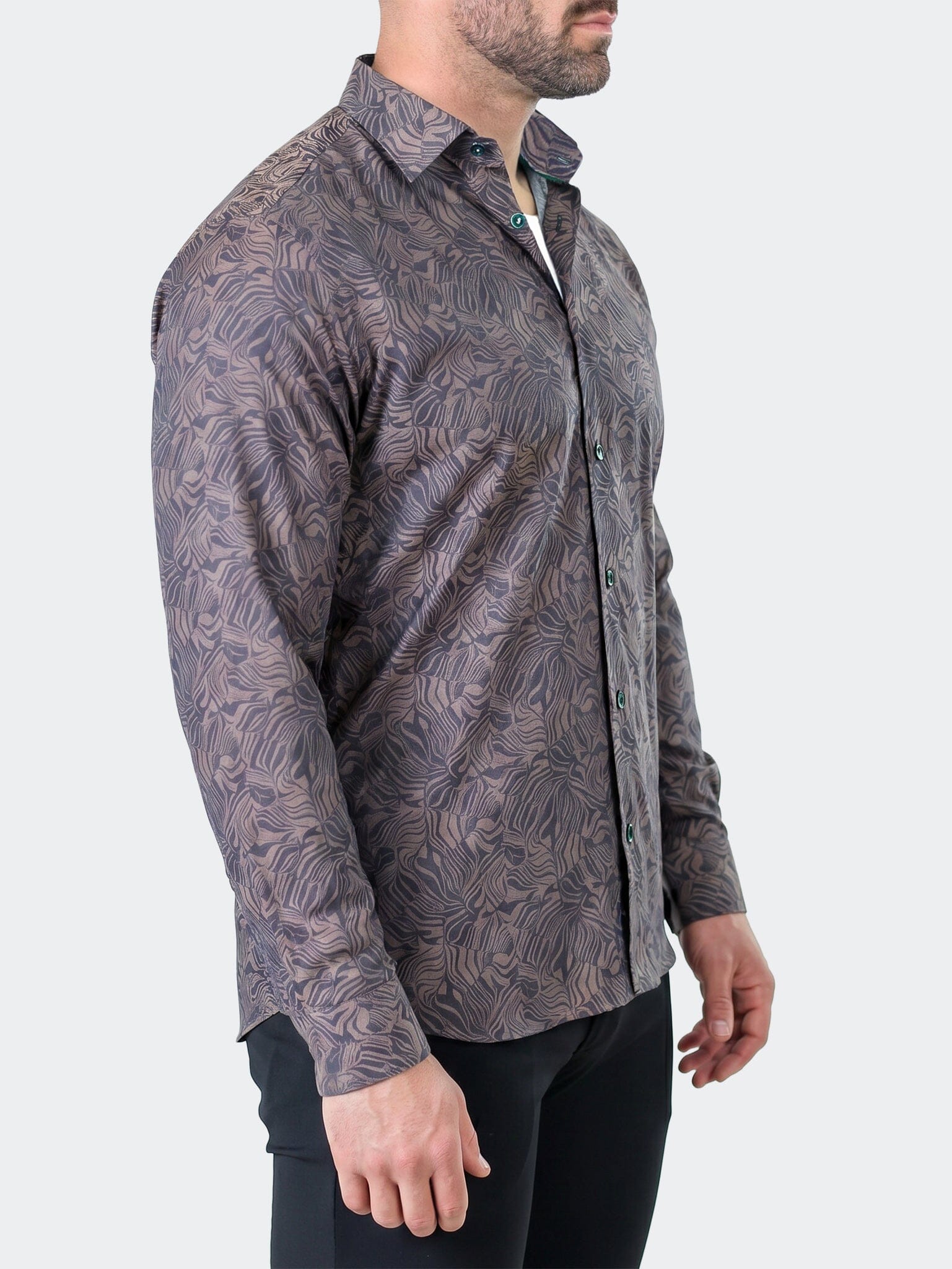 Fibonacci Dress Shirt LS Woven Unknown0020 Brown