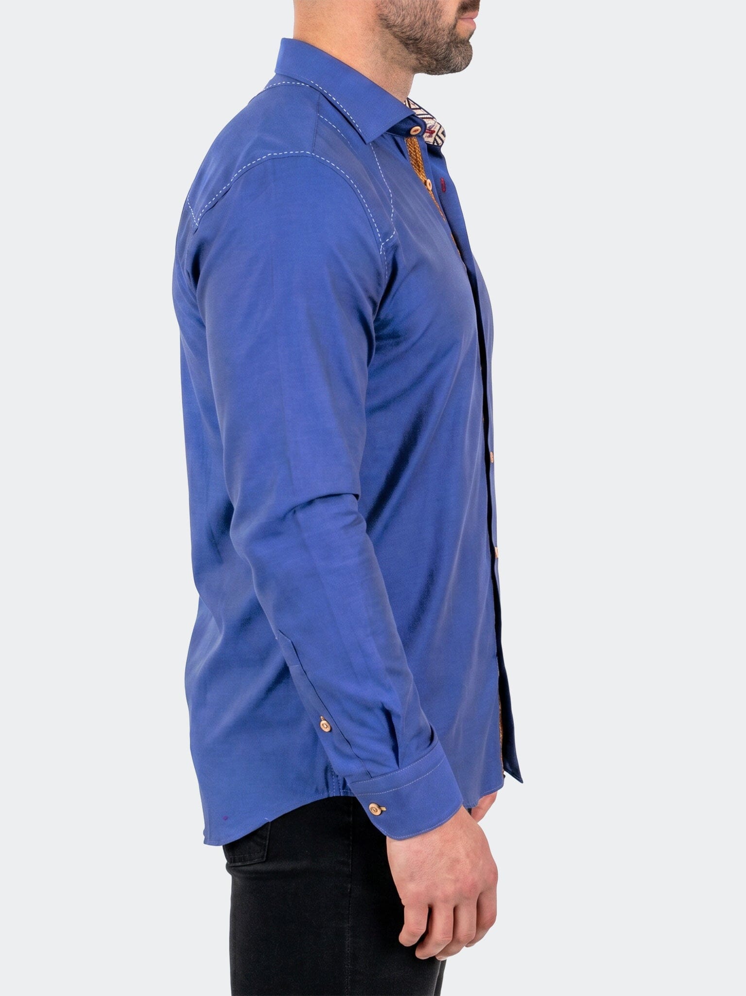 Punto Dress Shirt LS Woven Unknown0033 Blue