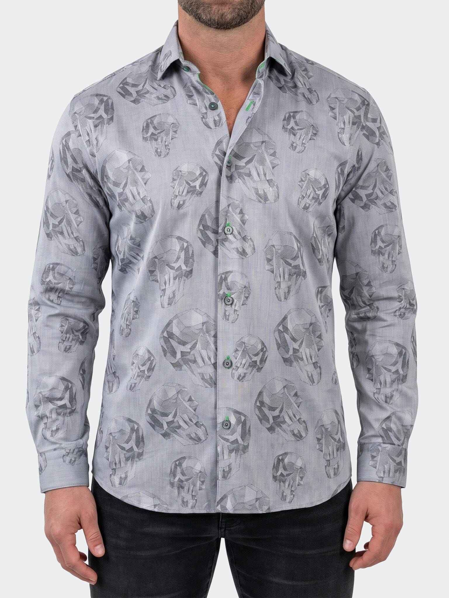 Fibonacci Dress Shirt LS Woven Unknown0056 Grey