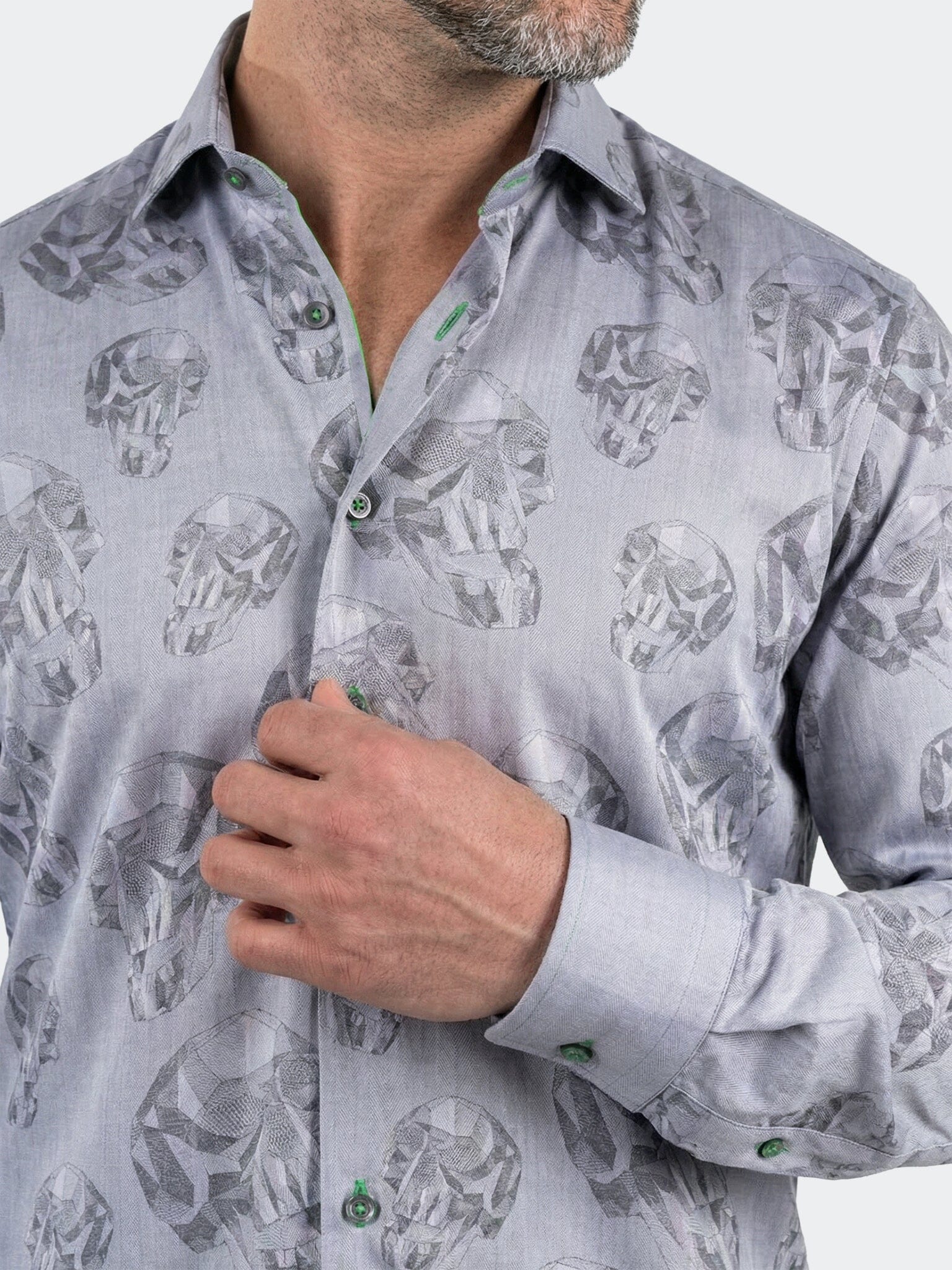 Fibonacci Dress Shirt LS Woven Unknown0056 Grey