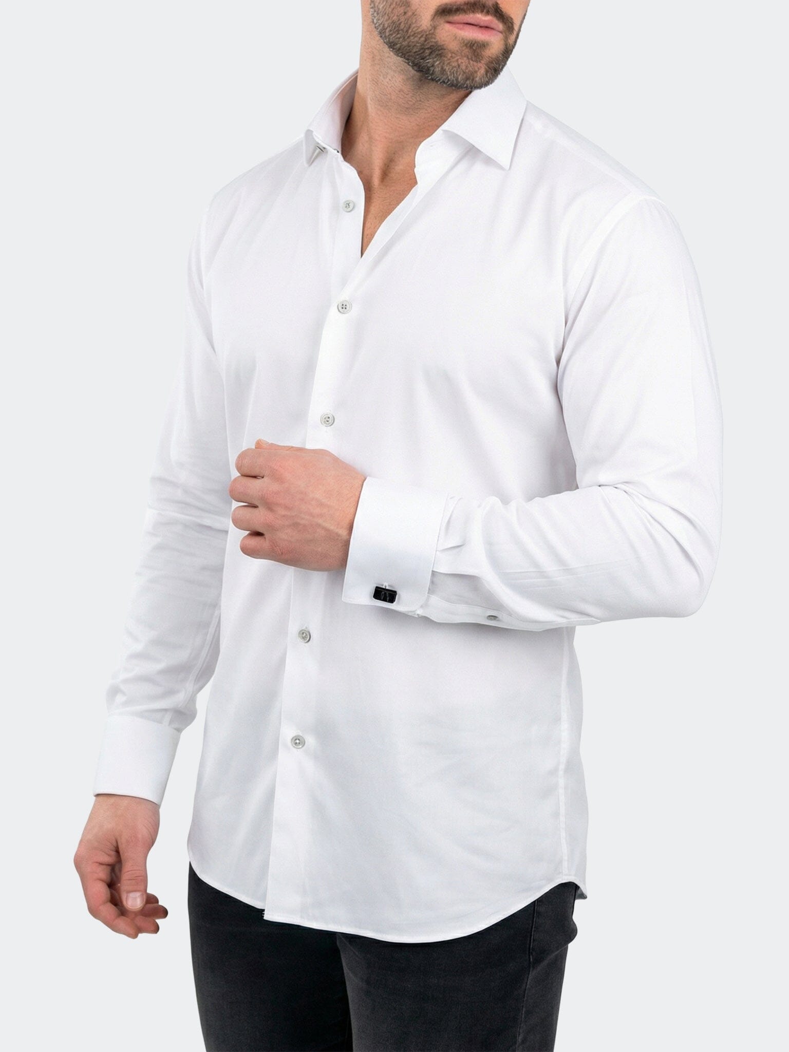 Fibonacci Dress Shirt LS Woven Unknown0075 White