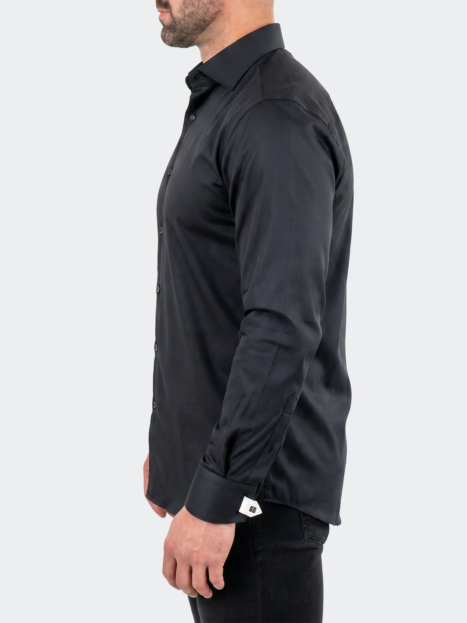 Fibonacci Dress Shirt LS Woven Unknown0077 Black
