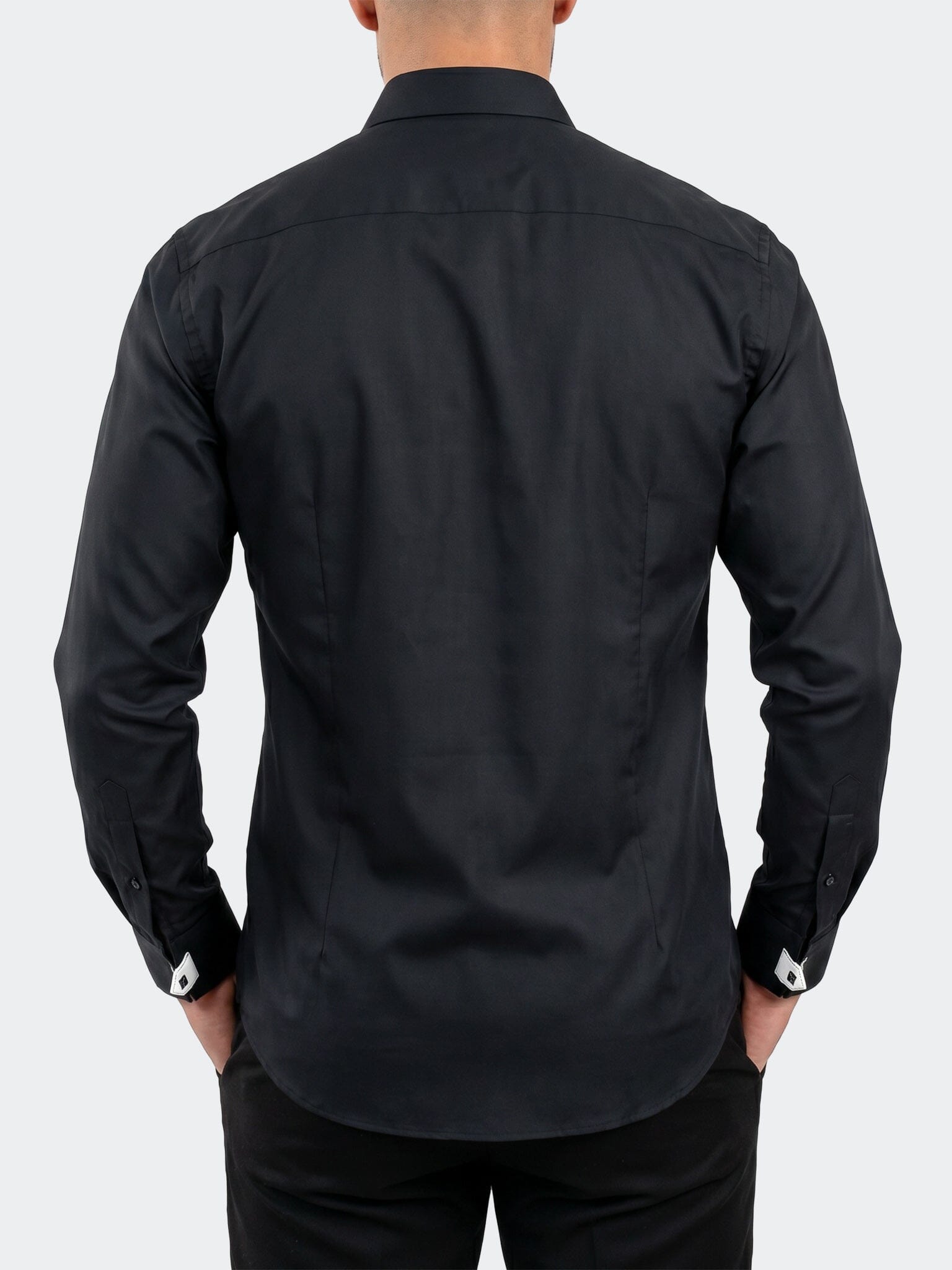 Fibonacci Dress Shirt LS Woven Unknown0077 Black