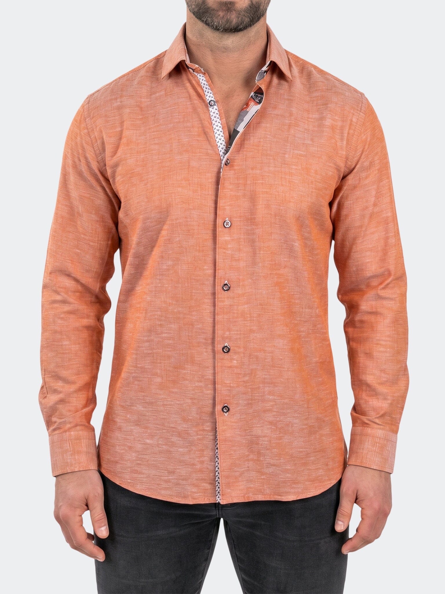 Fibonacci Dress Shirt LS Woven Unknown0110 Orange