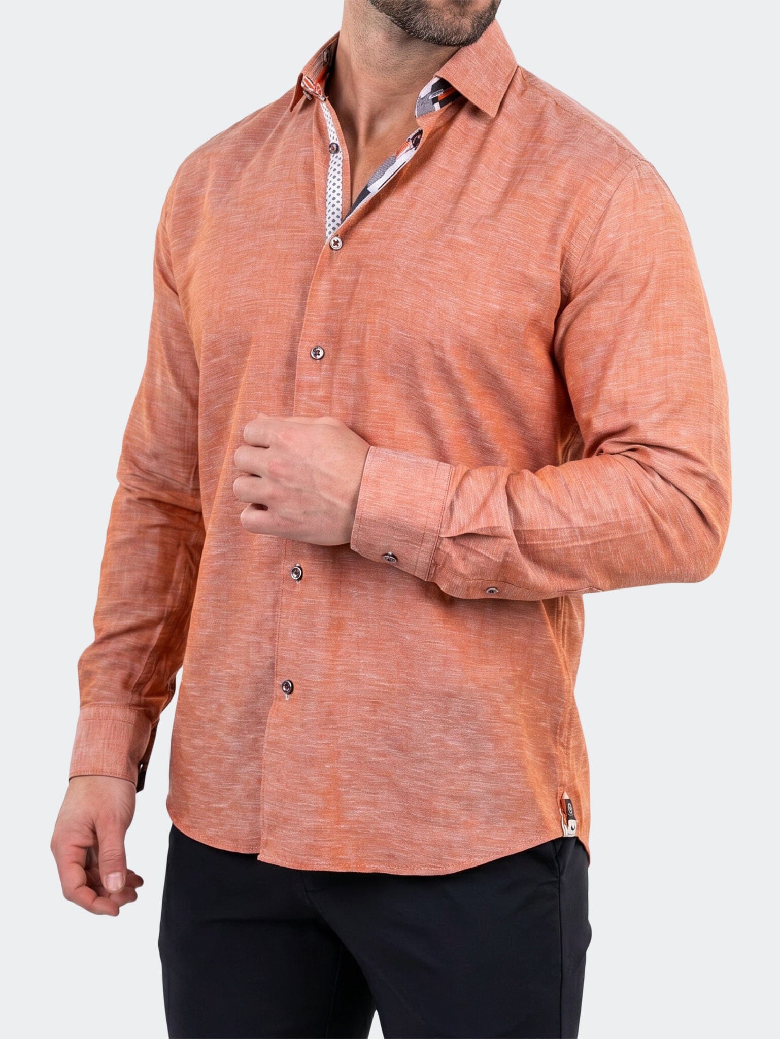 Fibonacci Dress Shirt LS Woven Unknown0110 Orange