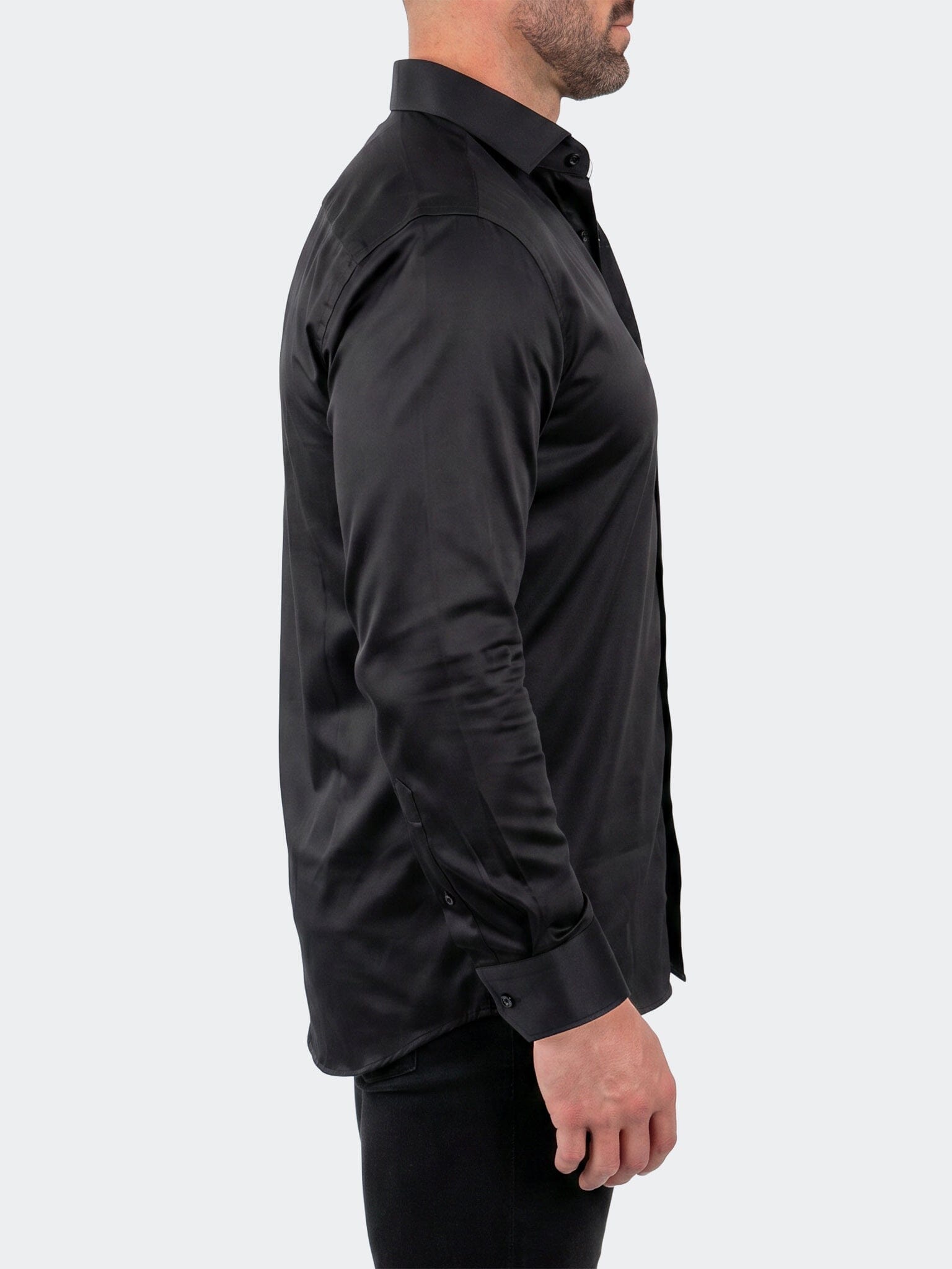Stone Dollar Dress Shirt LS Woven Unknown0118 Black