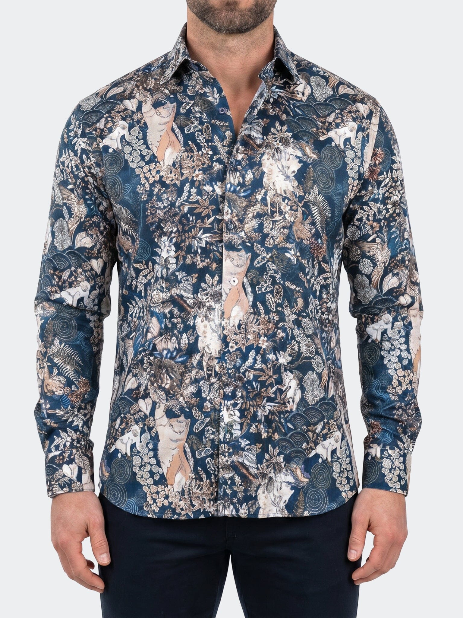 Fibonacci Dress Shirt LS Woven Unknown0229 Blue