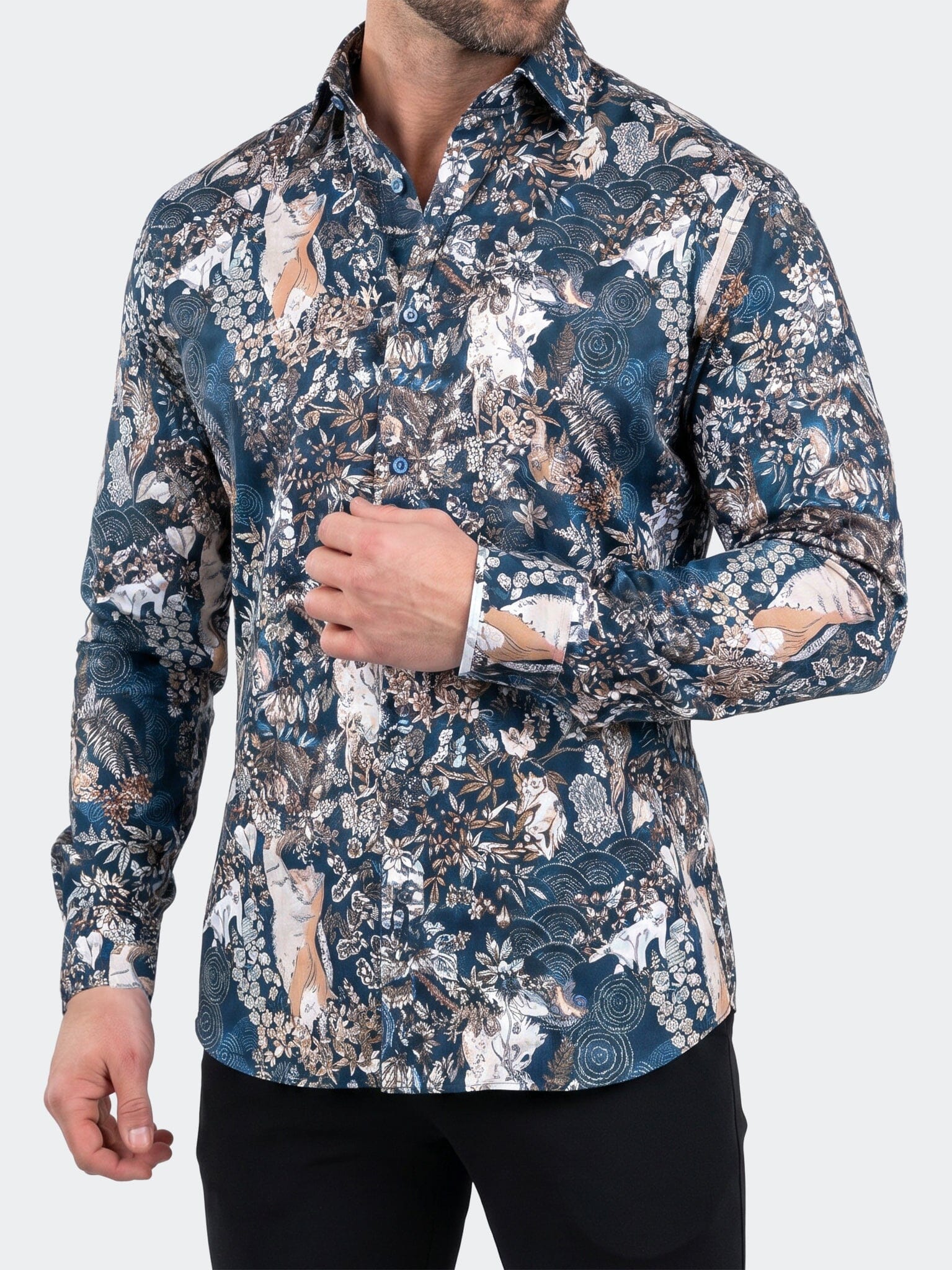 Fibonacci Dress Shirt LS Woven Unknown0229 Blue