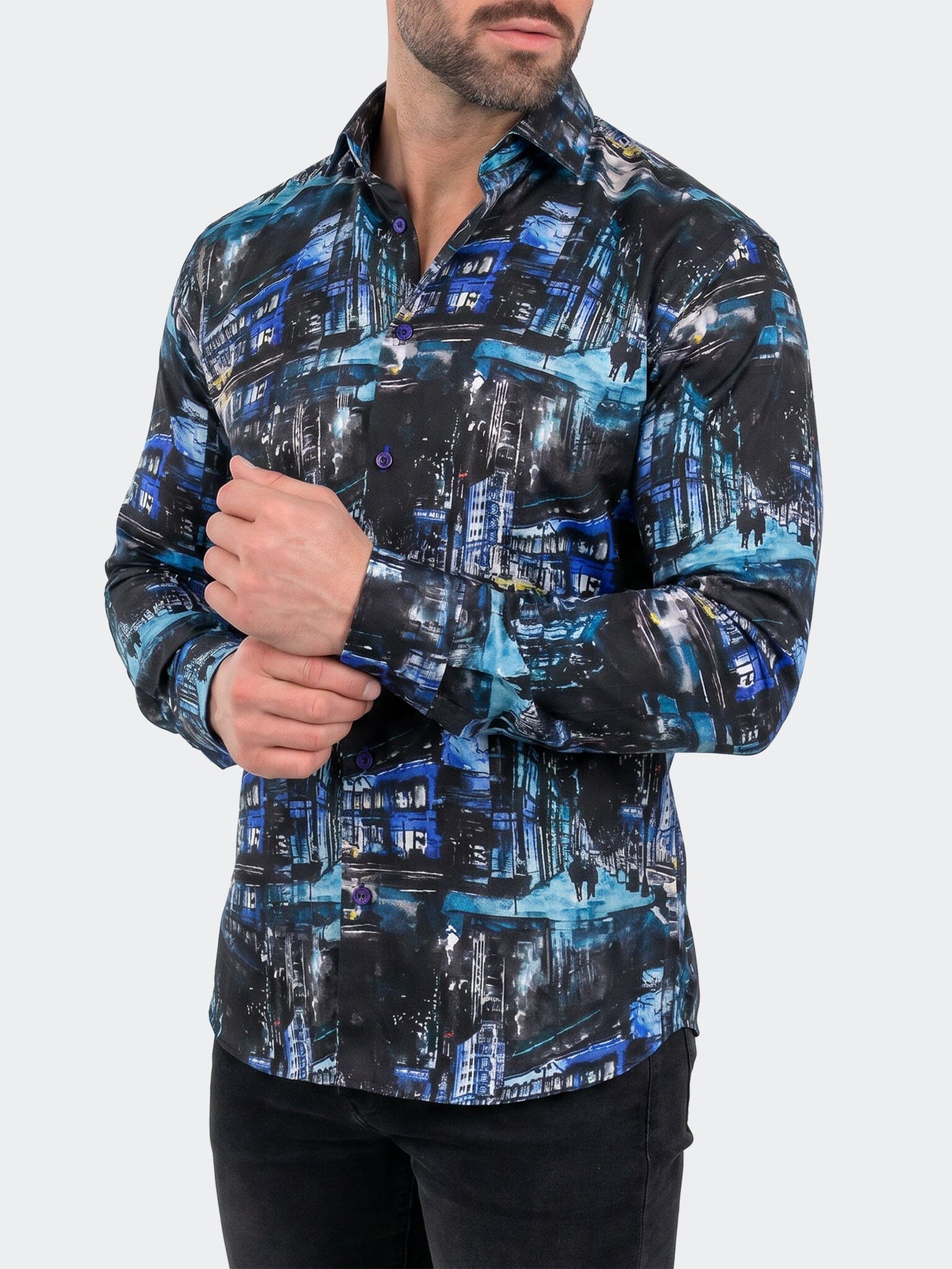 Fibonacci Dress Shirt LS Woven Unknown0230 Black