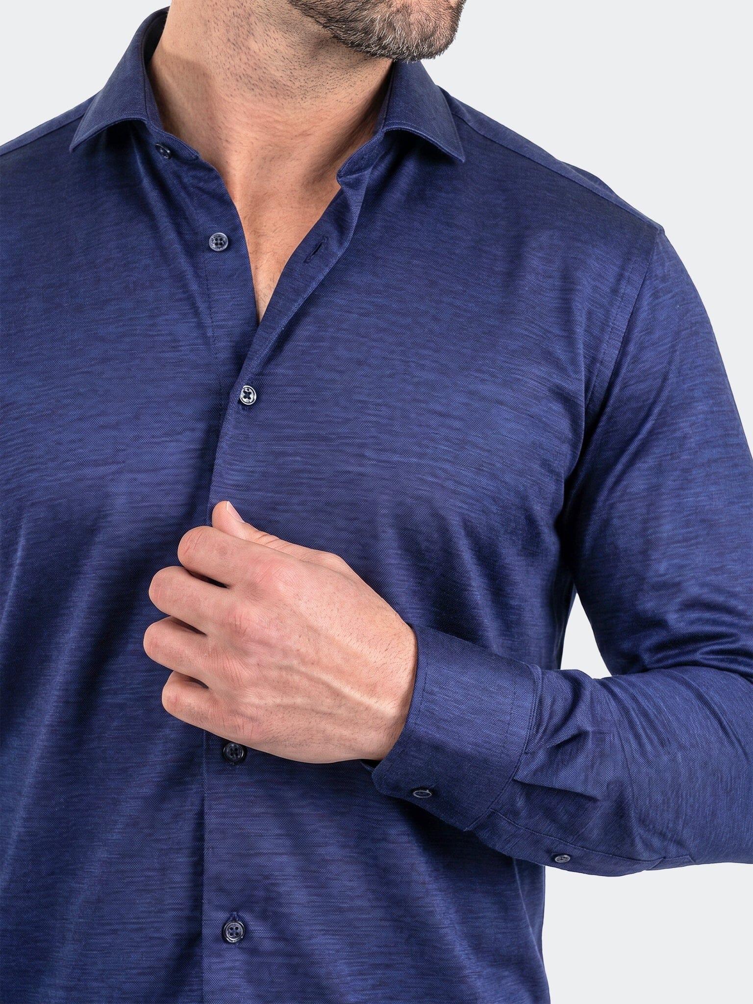 Einstein Dress Shirt LS Stretch Unknown3020 Blue