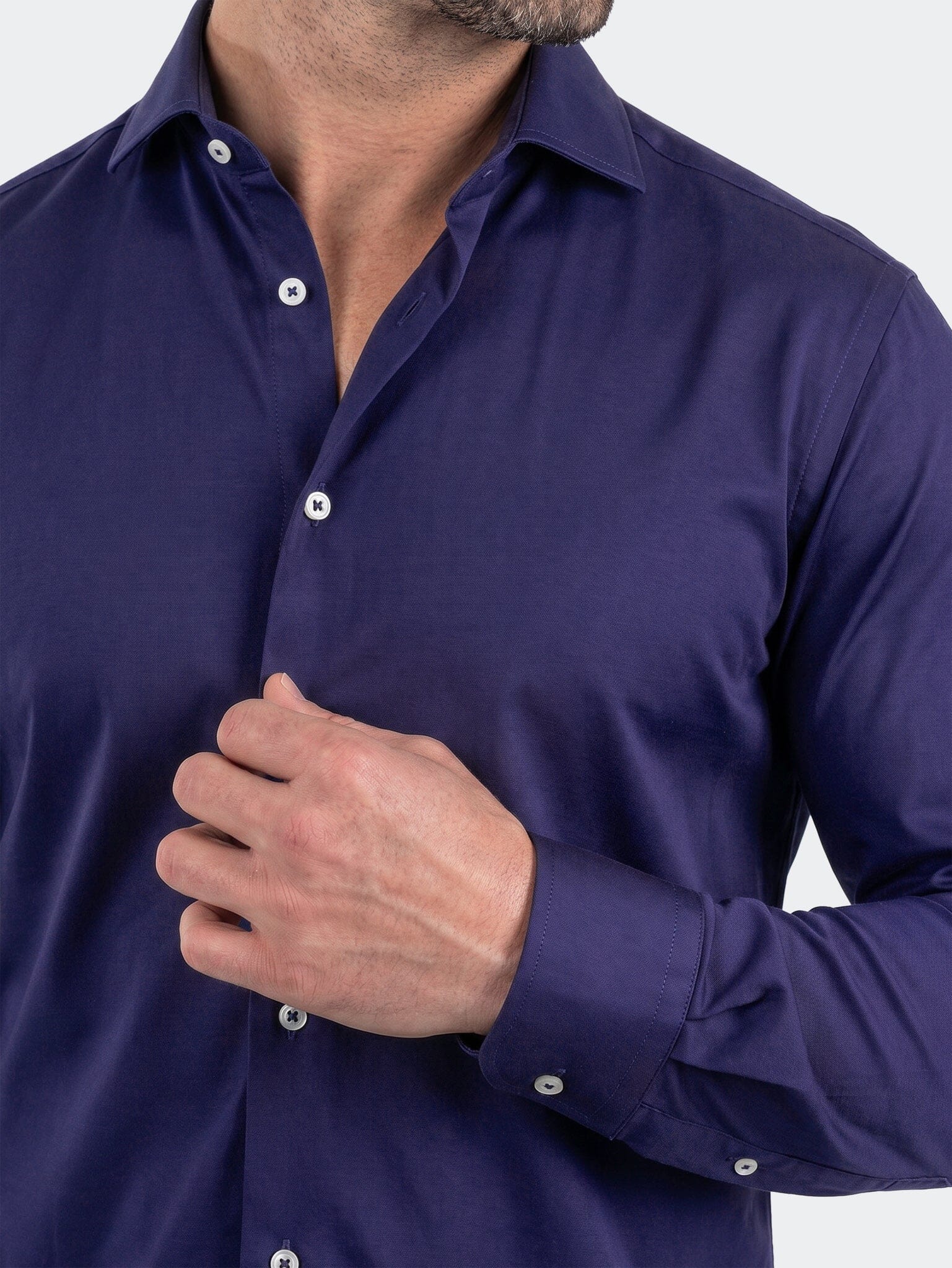Einstein Dress Shirt LS Stretch Unknown3026 Blue
