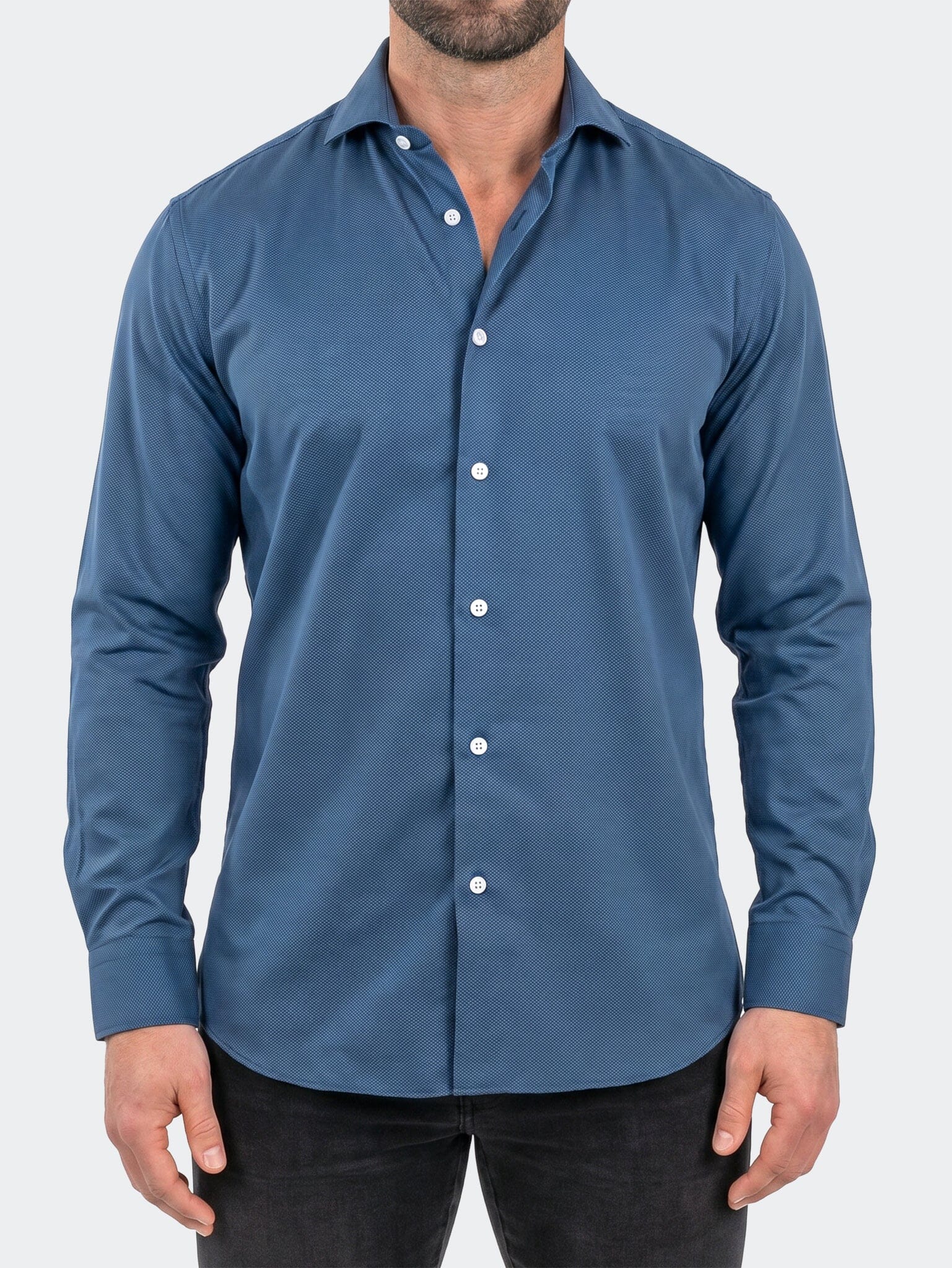 Einstein Dress Shirt LS Stretch Unknown3047 Blue