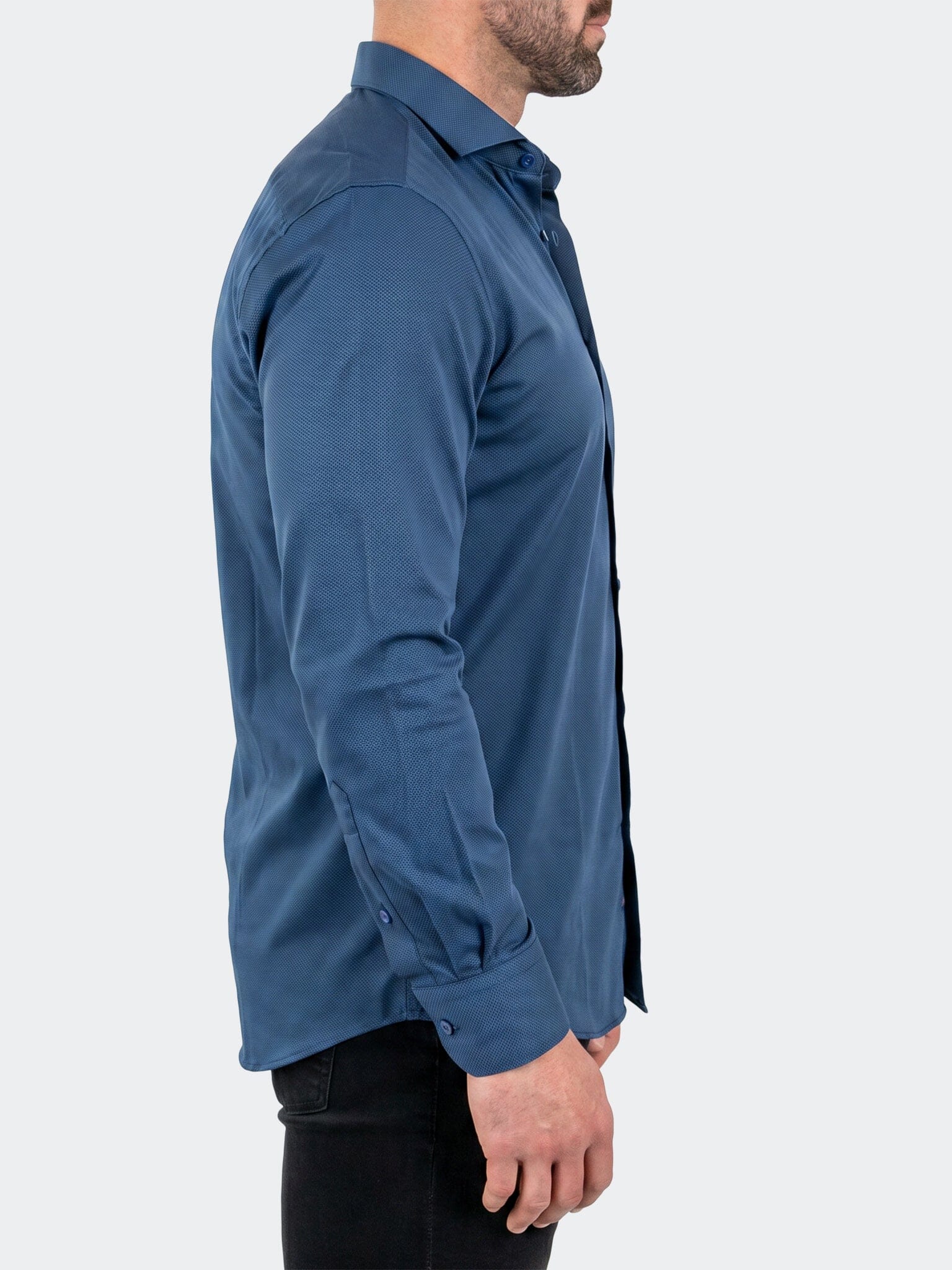 Einstein Dress Shirt LS Stretch Unknown3047 Blue