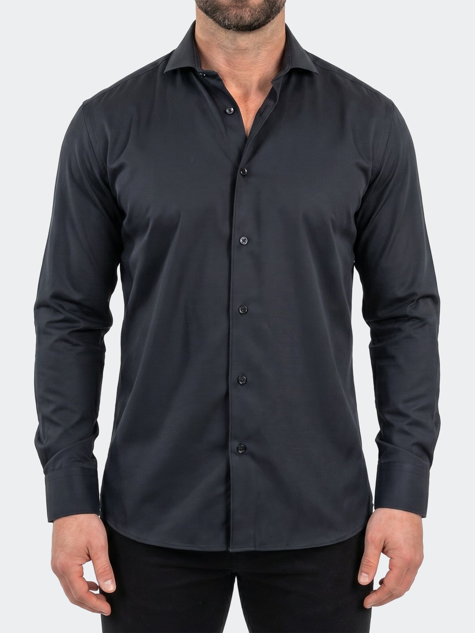 Einstein Dress Shirt LS Stretch Unknown3048 Black