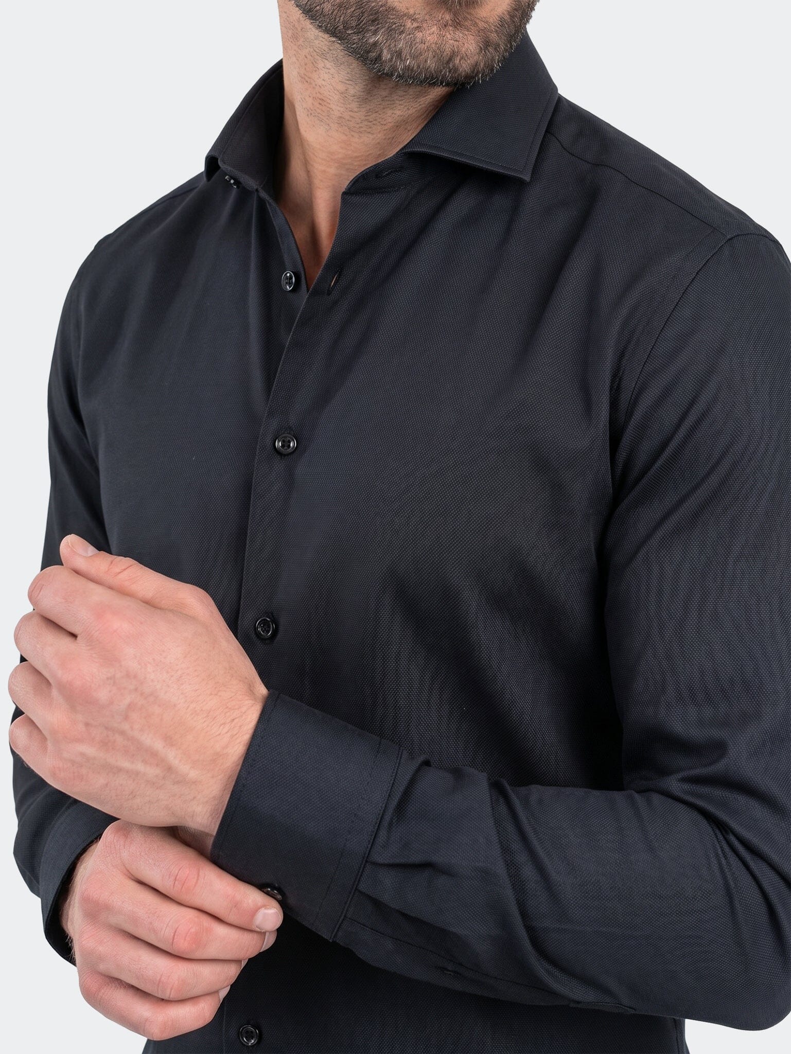 Einstein Dress Shirt LS Stretch Unknown3048 Black