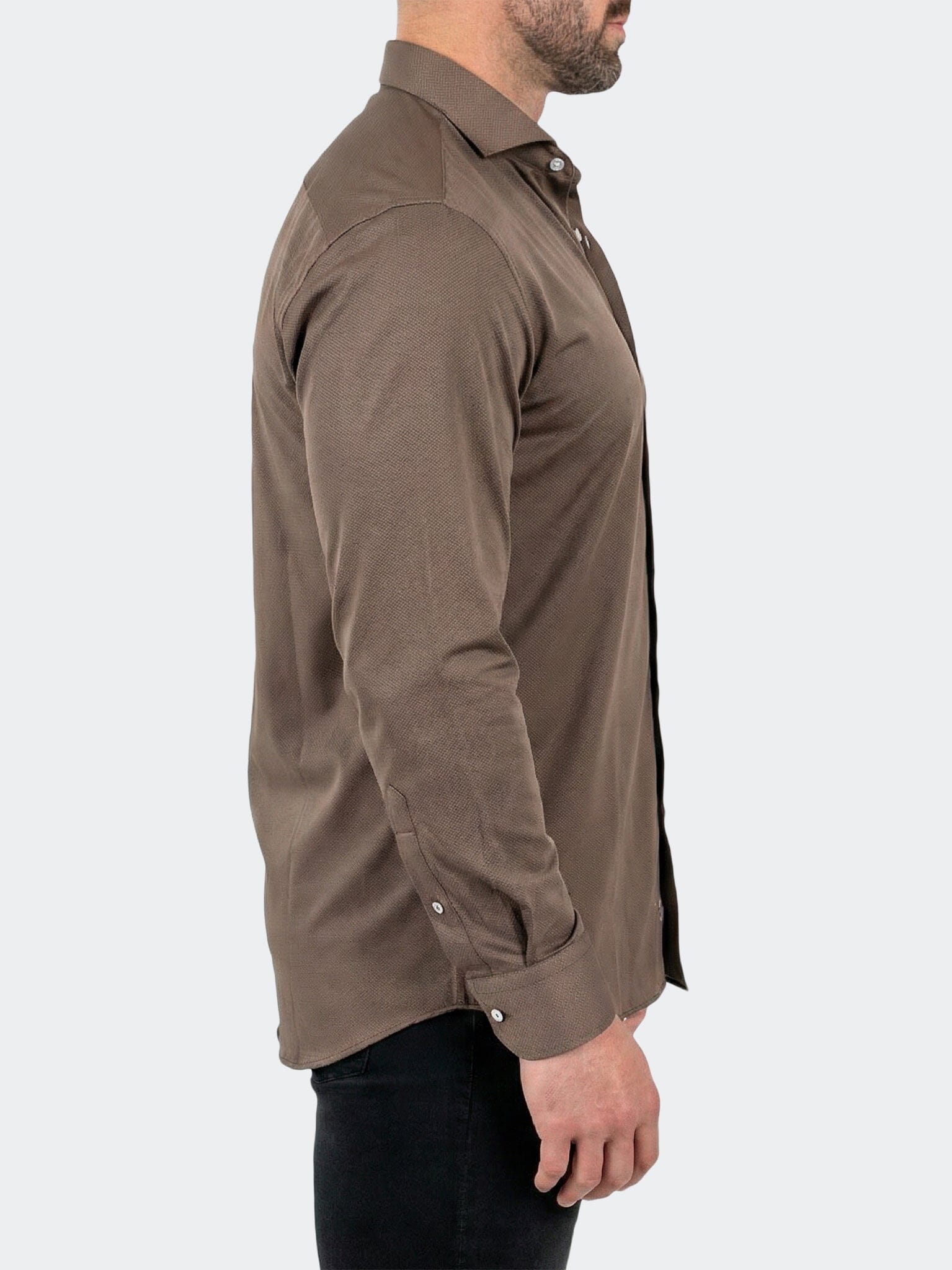 Einstein Dress Shirt LS Stretch Unknown3051 Brown