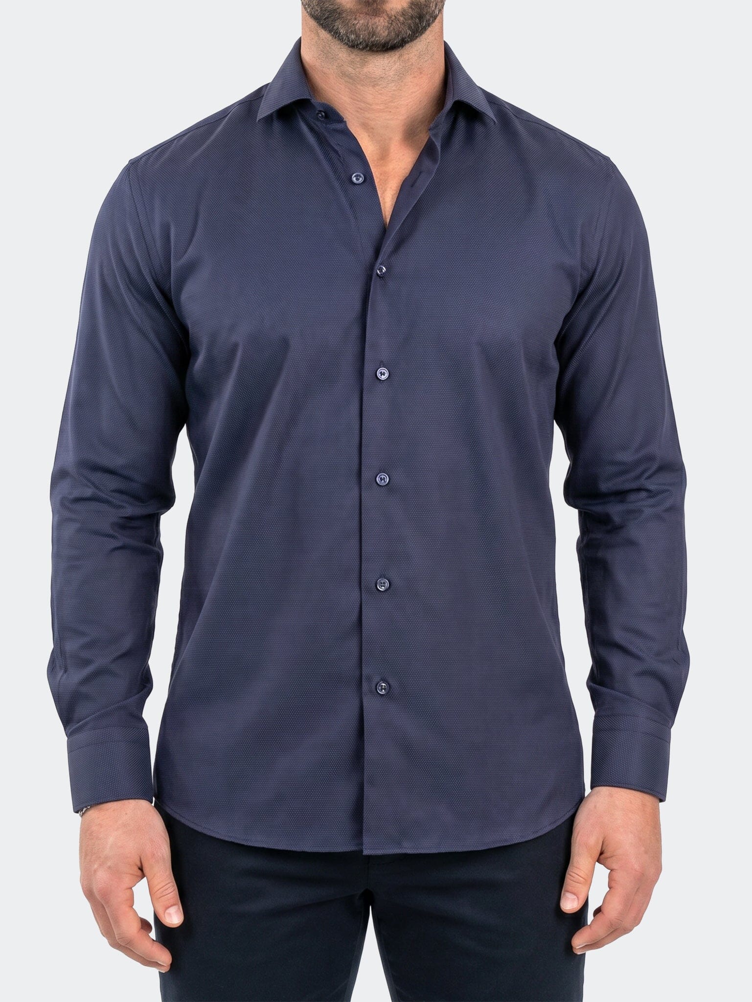 Einstein Dress Shirt LS Stretch Unknown3053 Blue