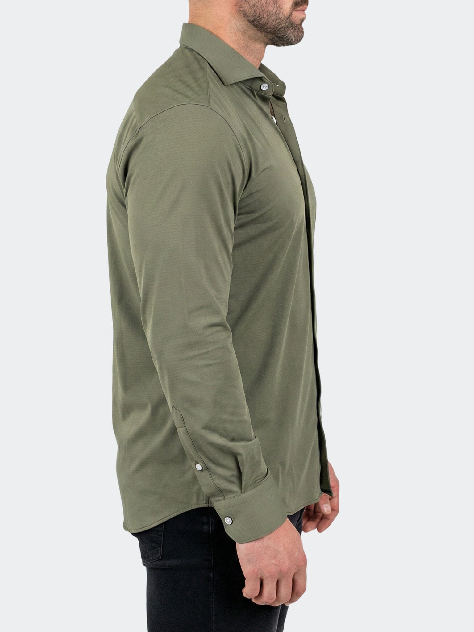 Einstein Dress Shirt LS Stretch Unknown3055 Green