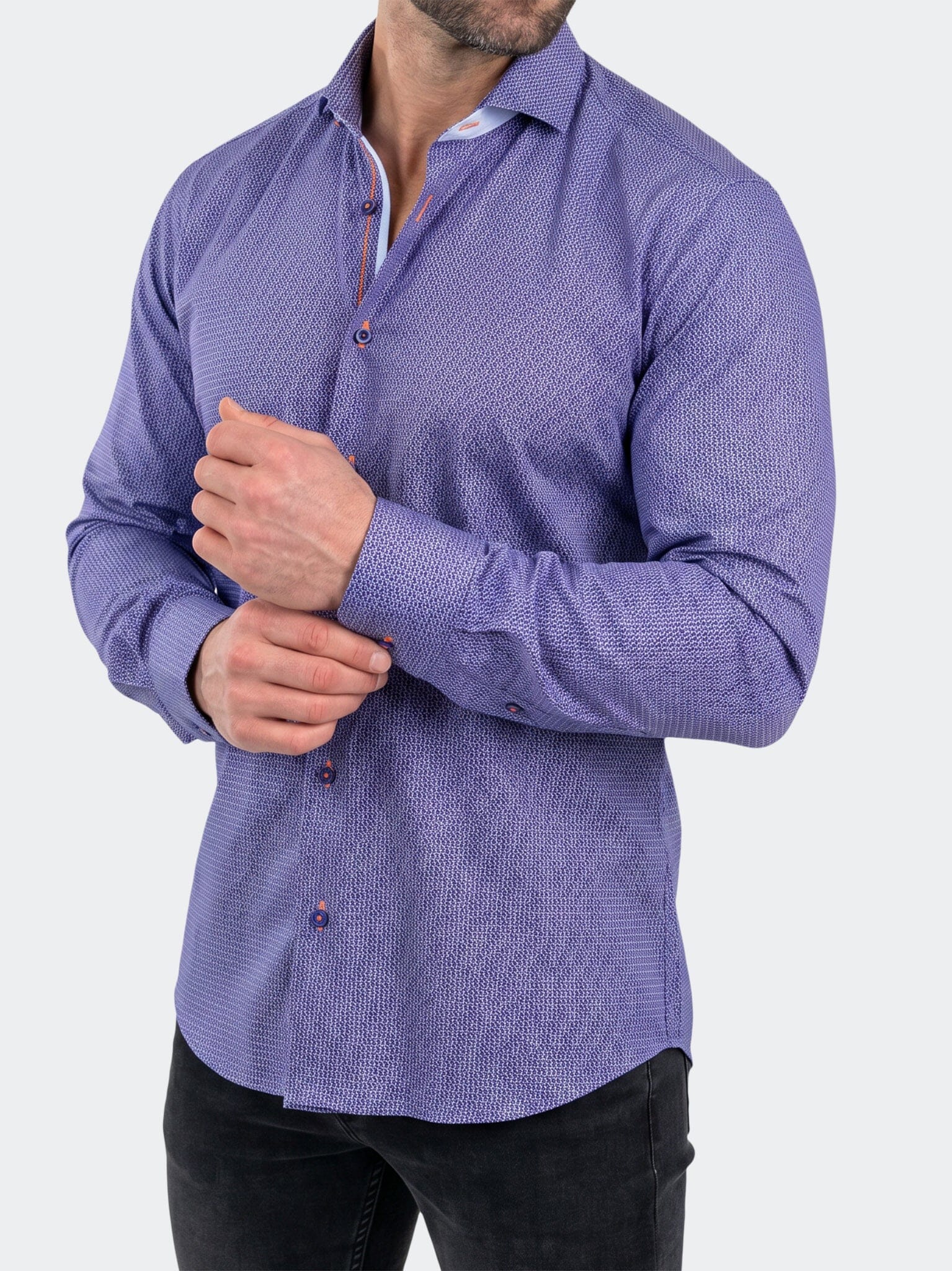 Einstein Dress Shirt LS Stretch Unknown3282 Blue