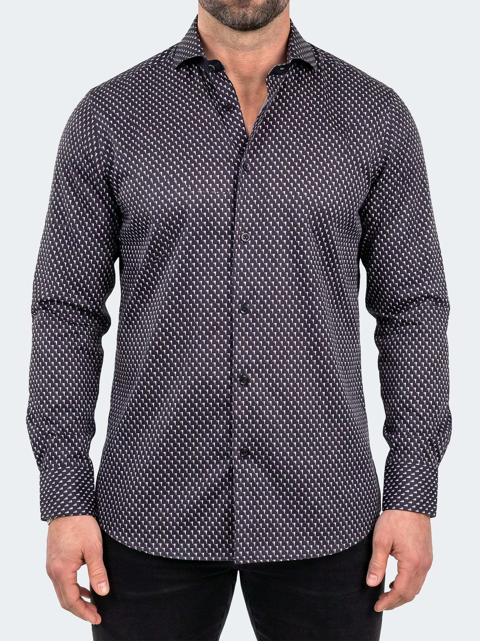Einstein Dress Shirt LS Stretch Unknown3294 Black
