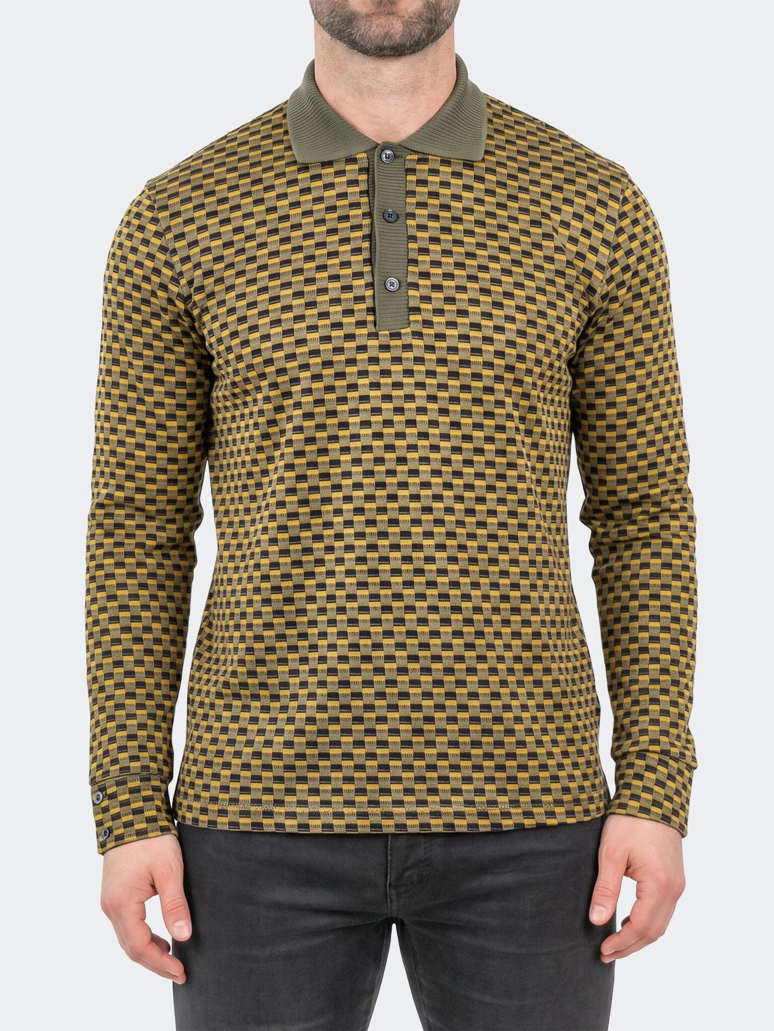 Polo KnitRib Unknown003 Yellow