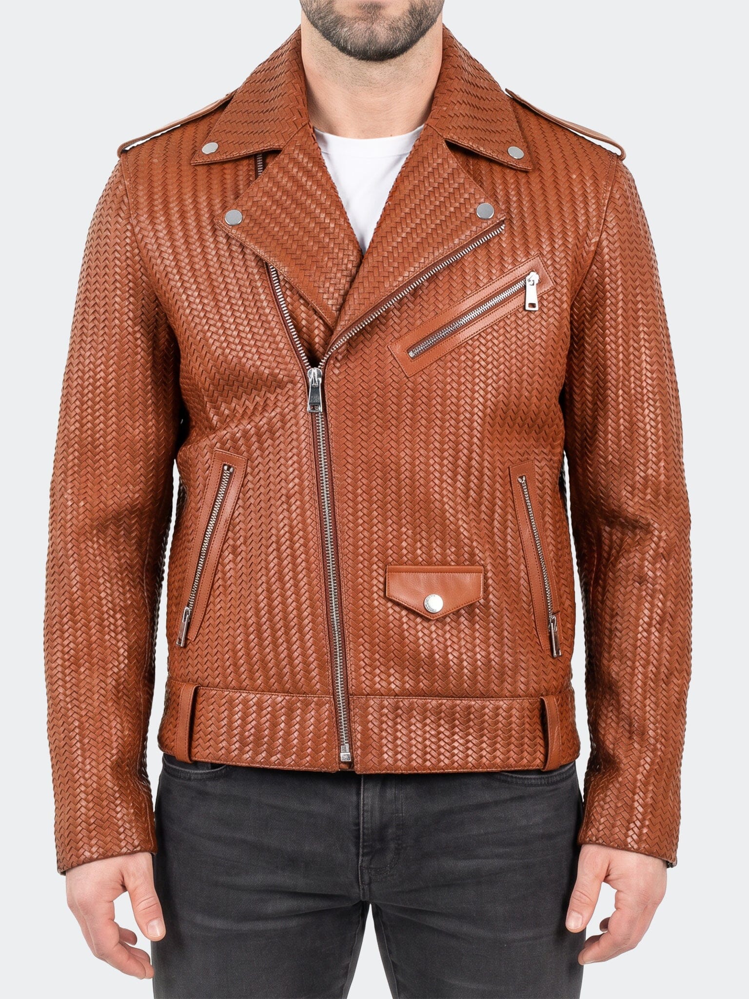 Jacket Leather UnknownEighteen Brown