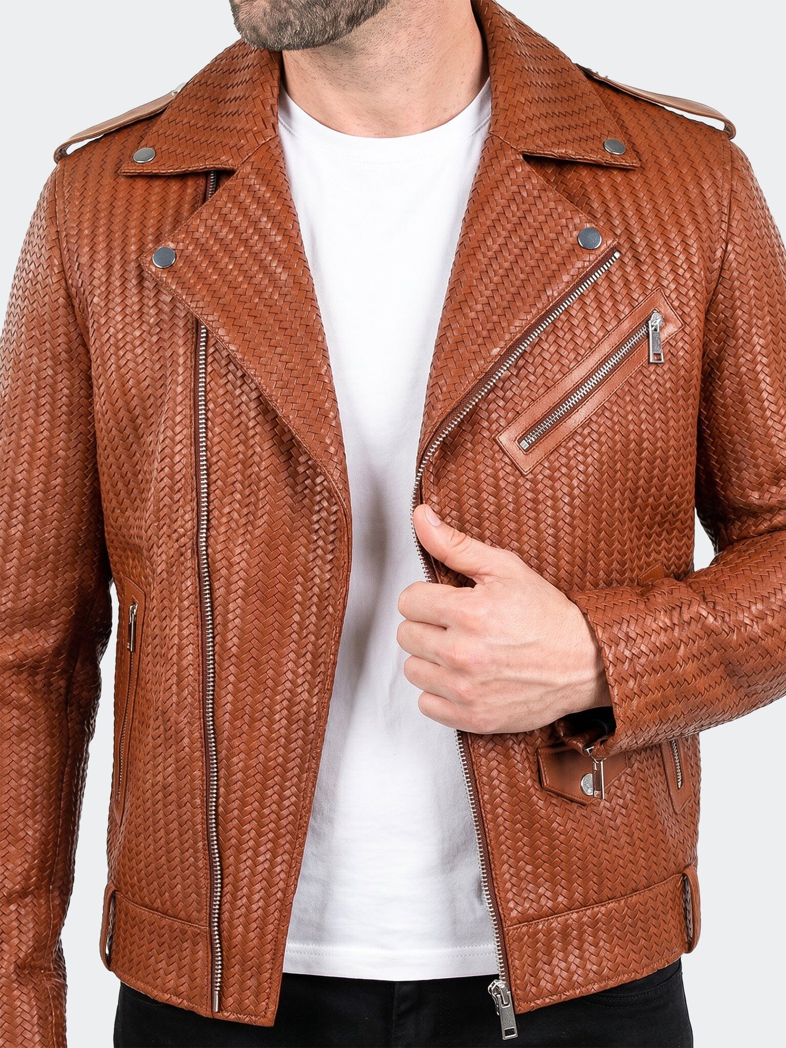 Jacket Leather UnknownEighteen Brown