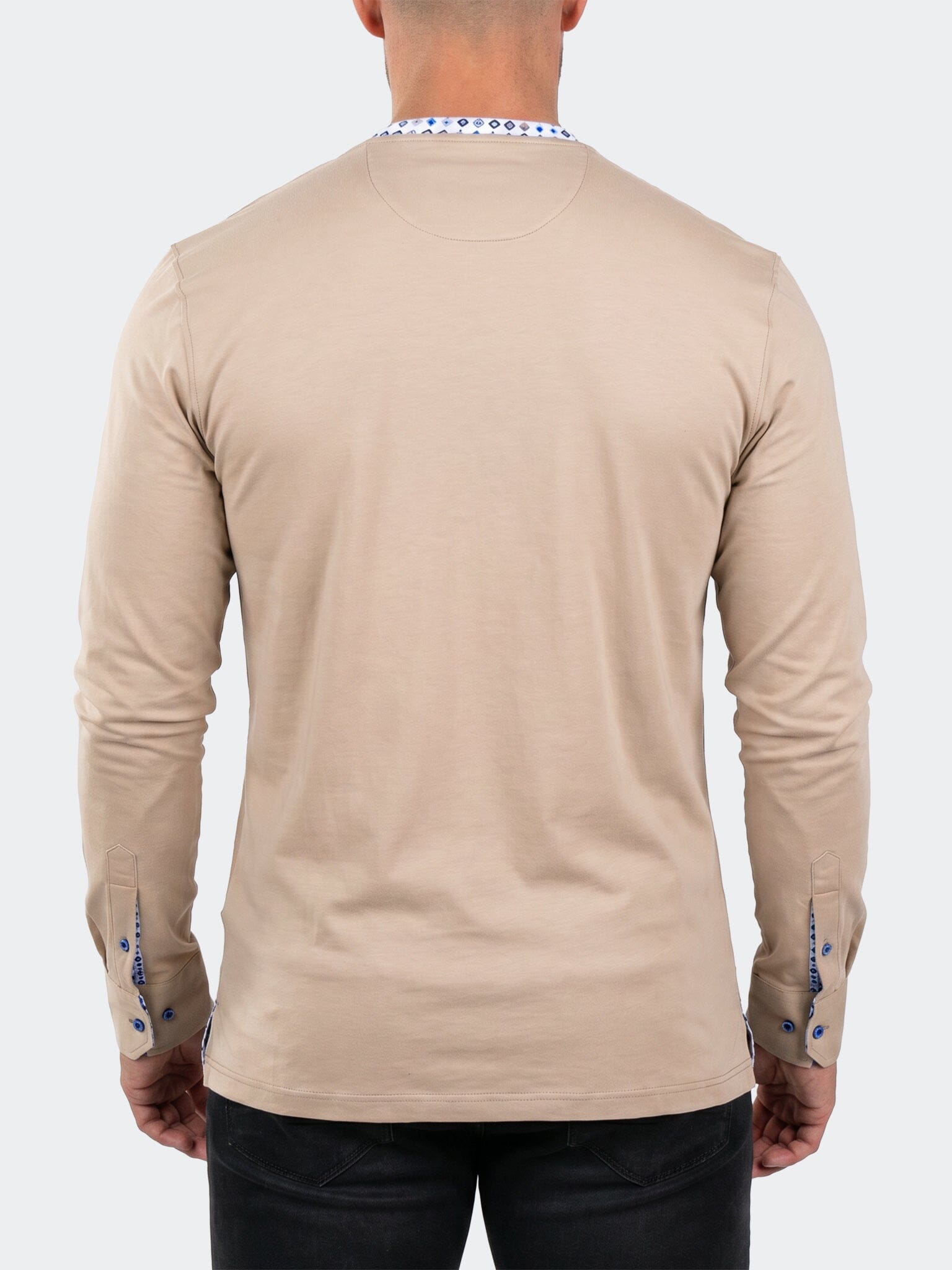 Edison V-Neck LS Long Sleeve Unknown003 Beige