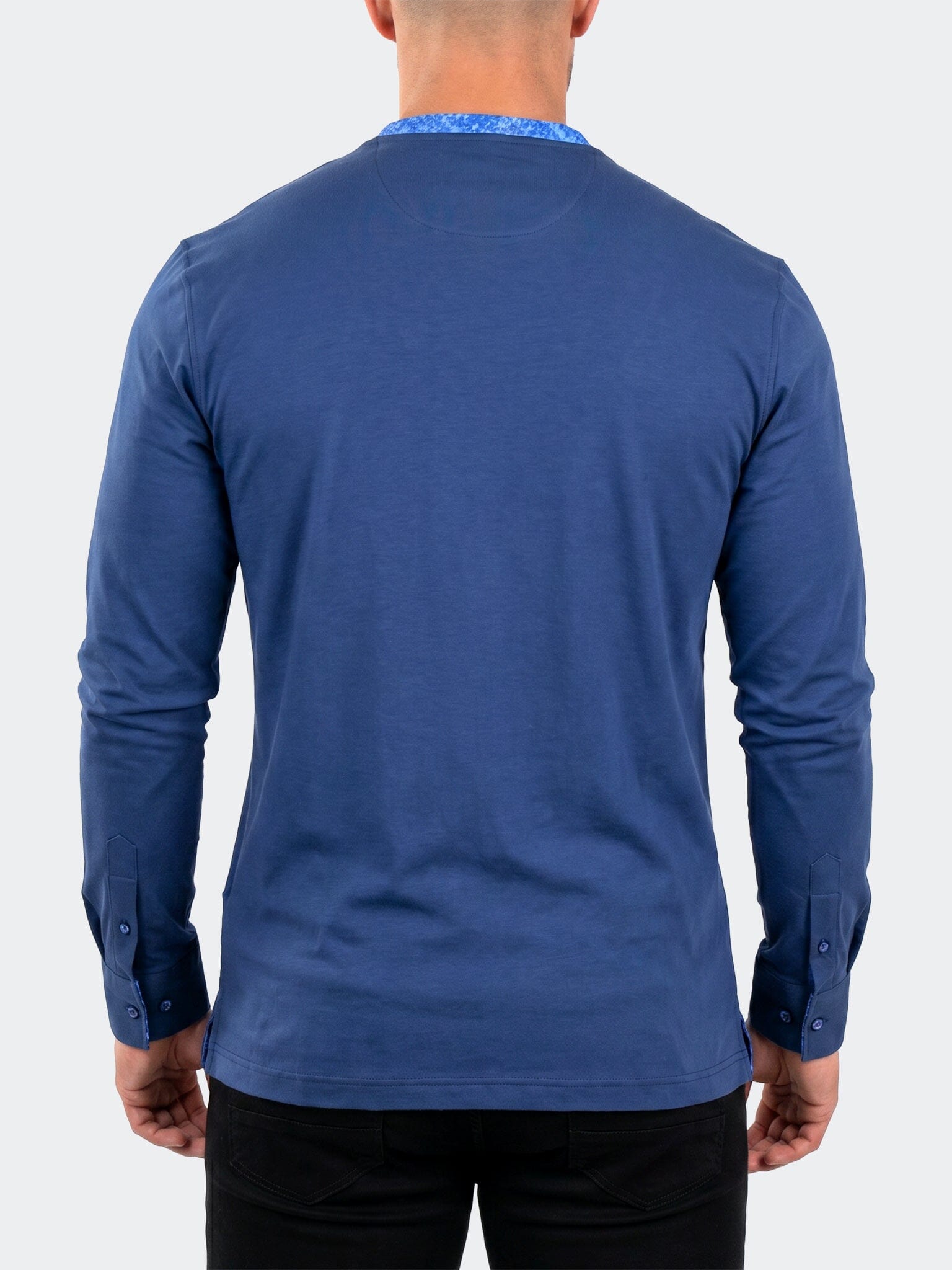 Edison V-Neck LS Long Sleeve Unknown006 Blue