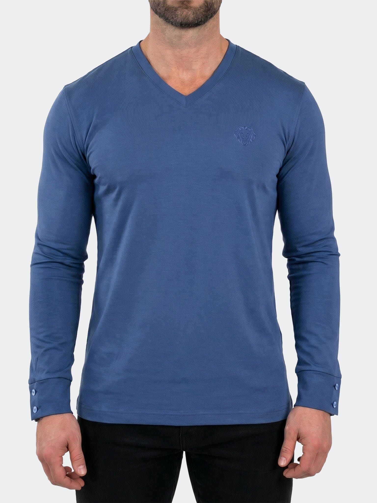 V-Neck SS Short Sleeve Unknown 0011 Blue