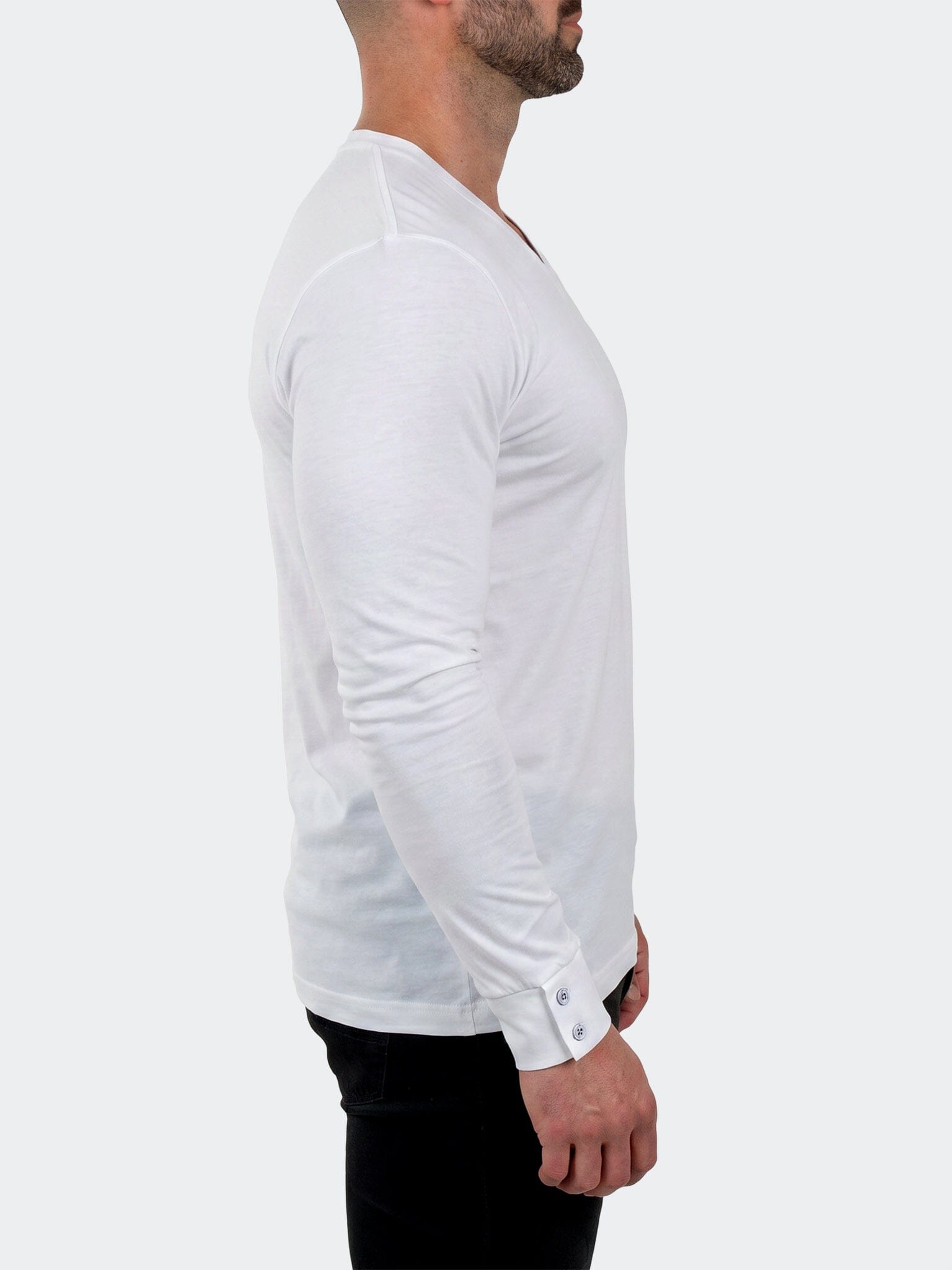 V-Neck SS Short Sleeve Unknown 0015 White