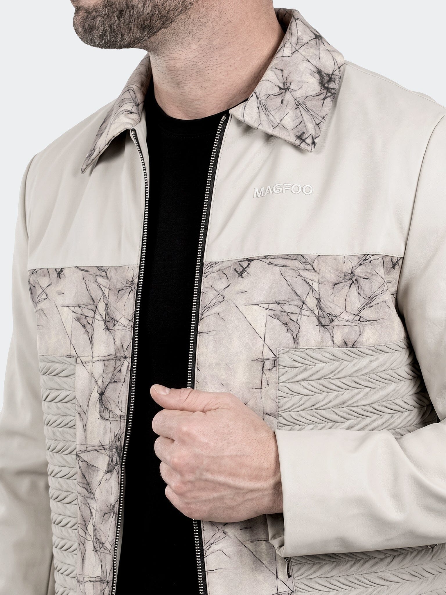 Jacket Leather Unknown 0022 Grey
