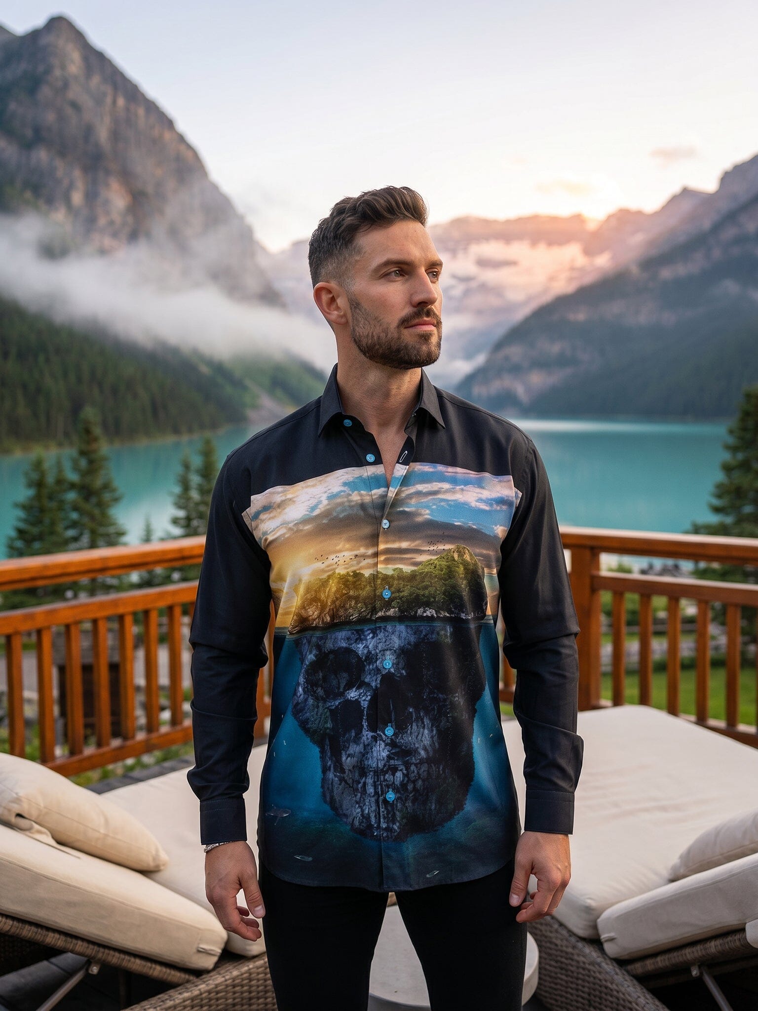 Fibonacci SkullIsland Black Shirt