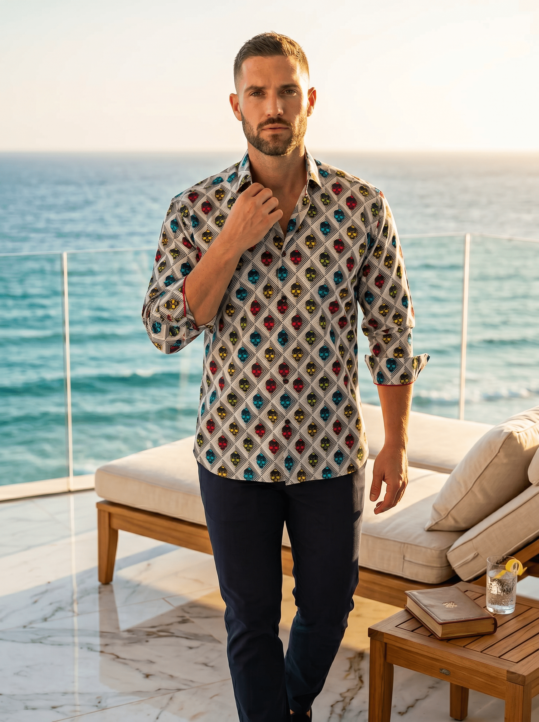 Fibonacci AlienSkull White Shirt