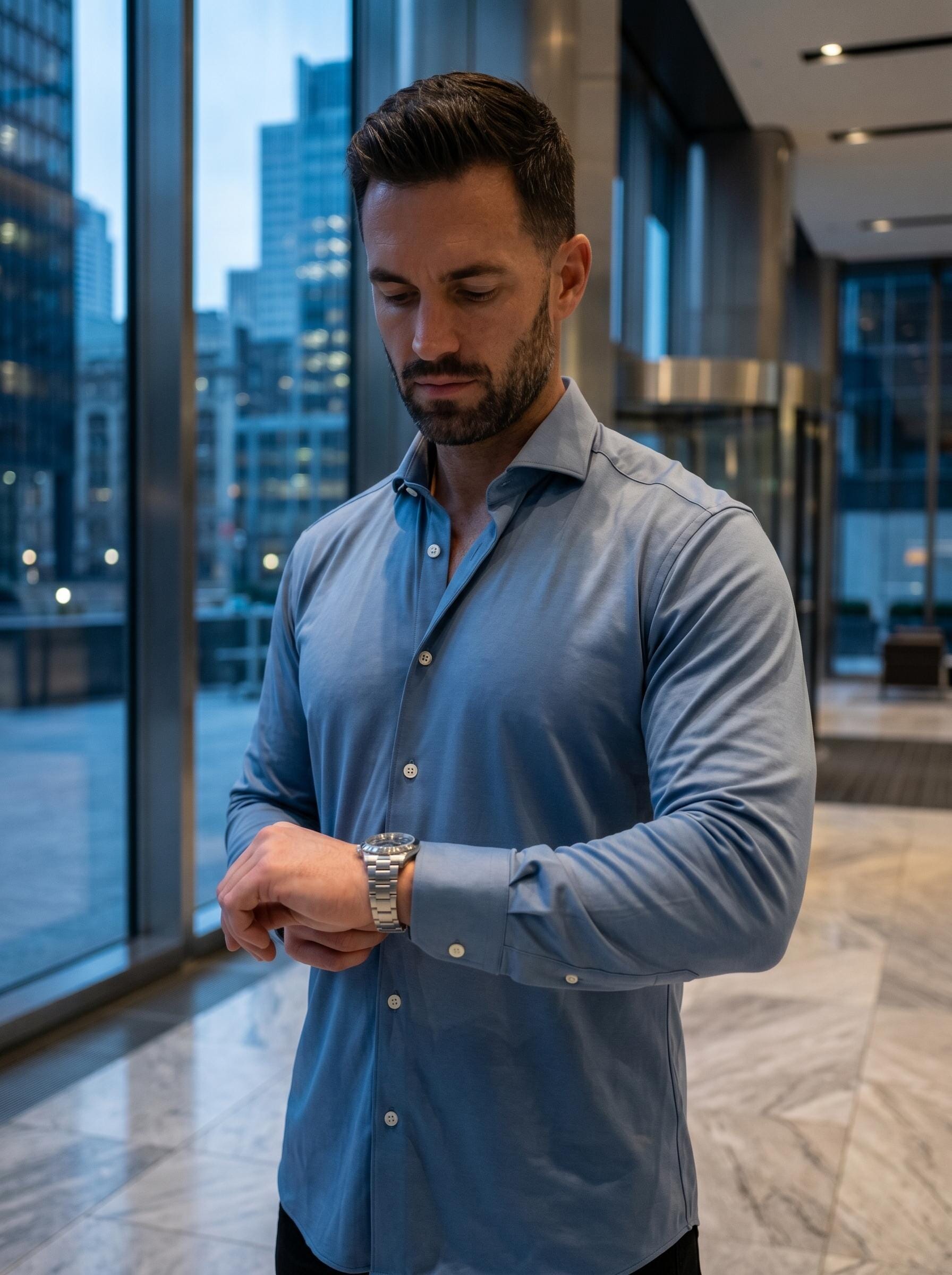 Eins StretchBlotter Blue Shirt