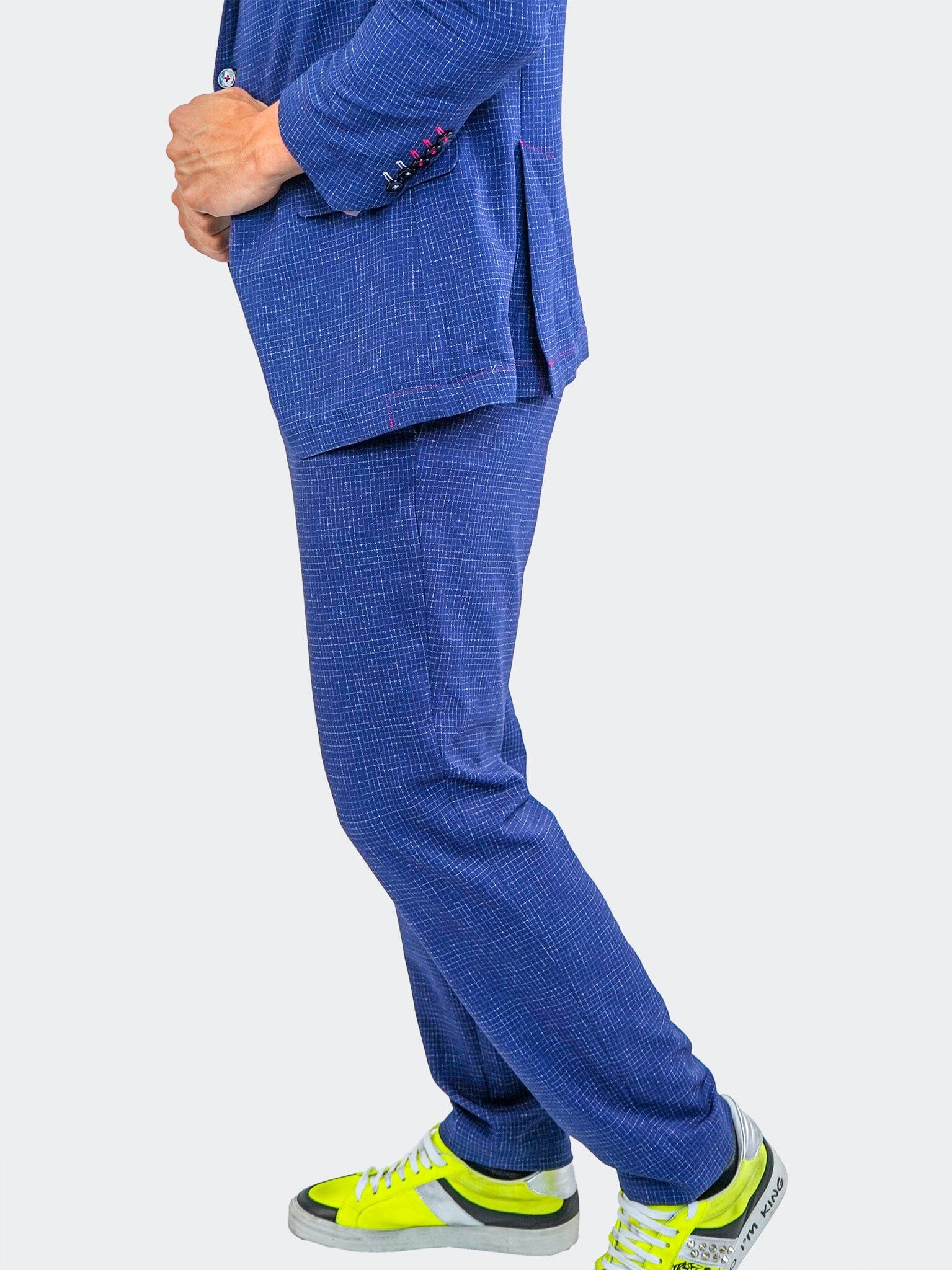 Stretch Squared Blue Pants