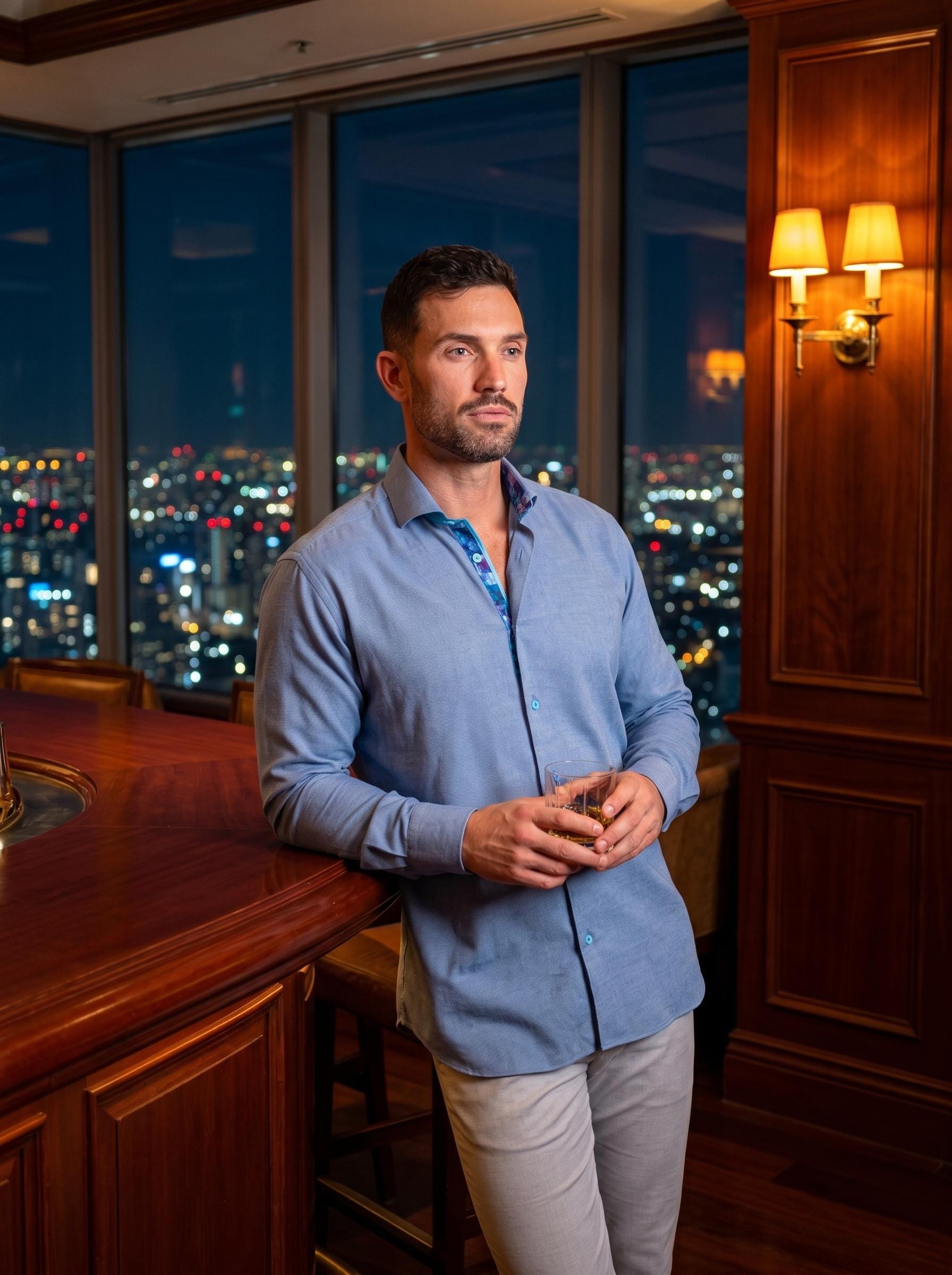 Eins Ascension Chambray Blue Shirt