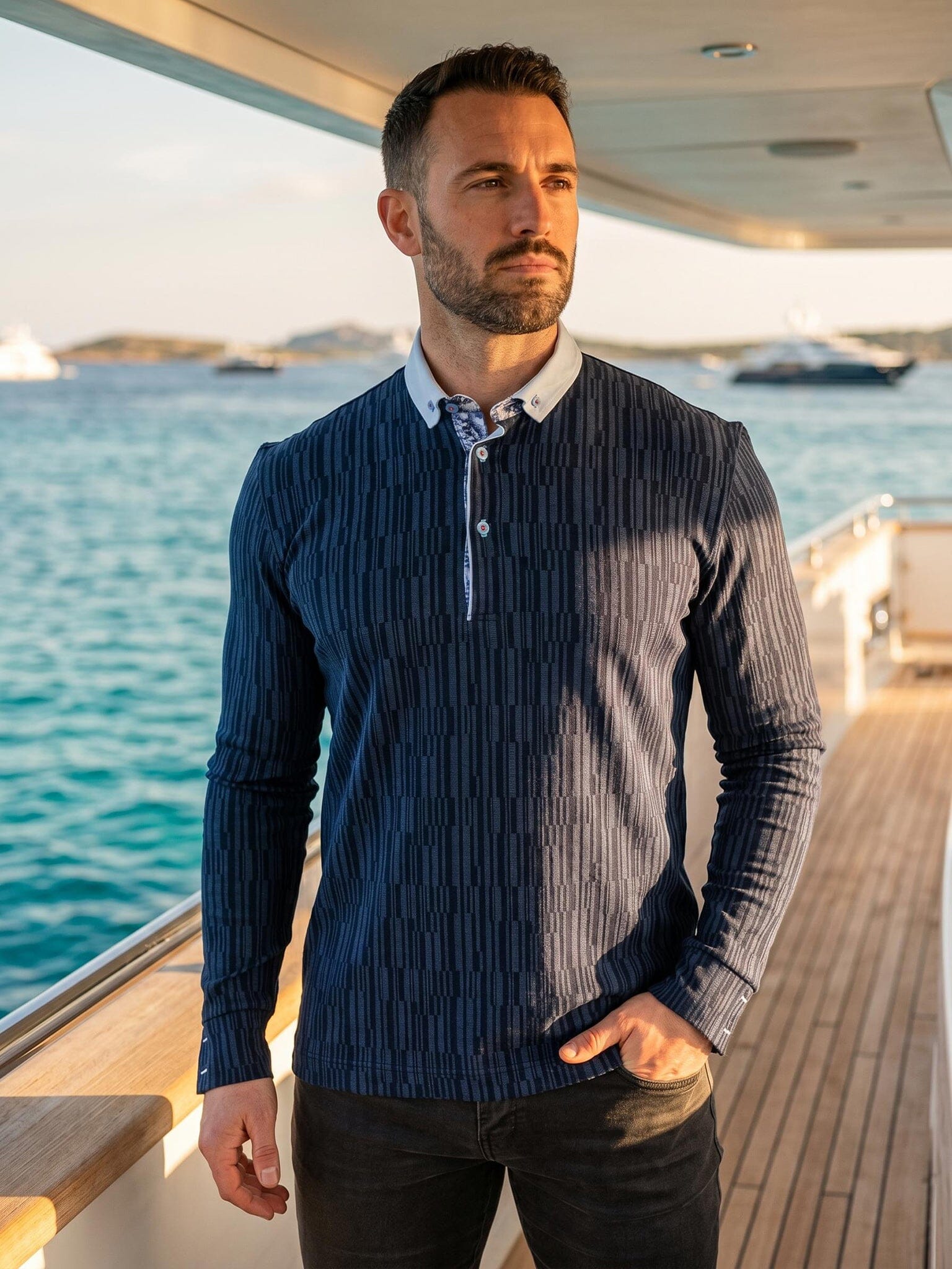 Newton Scribbles Navy Polo